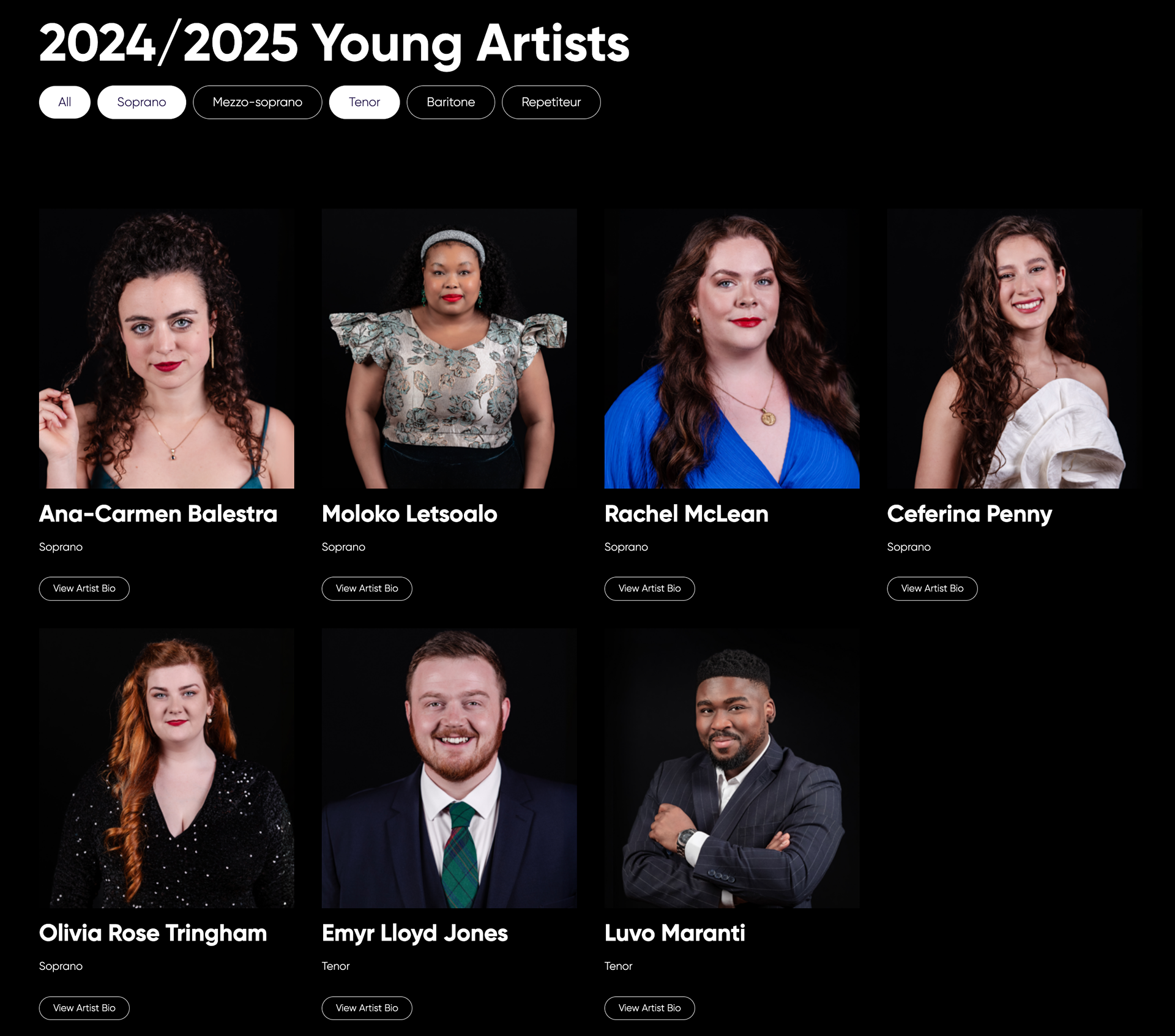 National Opera Studio young artists 2024/25
