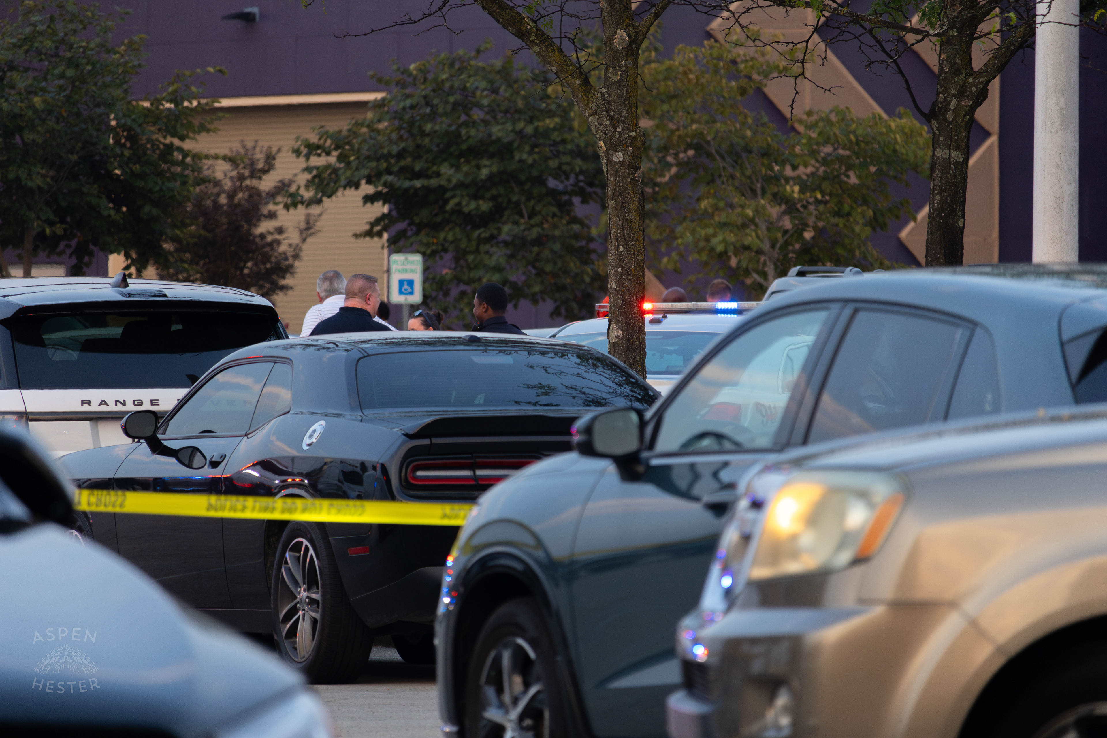 Cops Lingering Around The Scene Where A Man Shot Himself in The Head During A Police Stop Outside Mall St. Matthews. July 27th, 2024/Aspen Hester