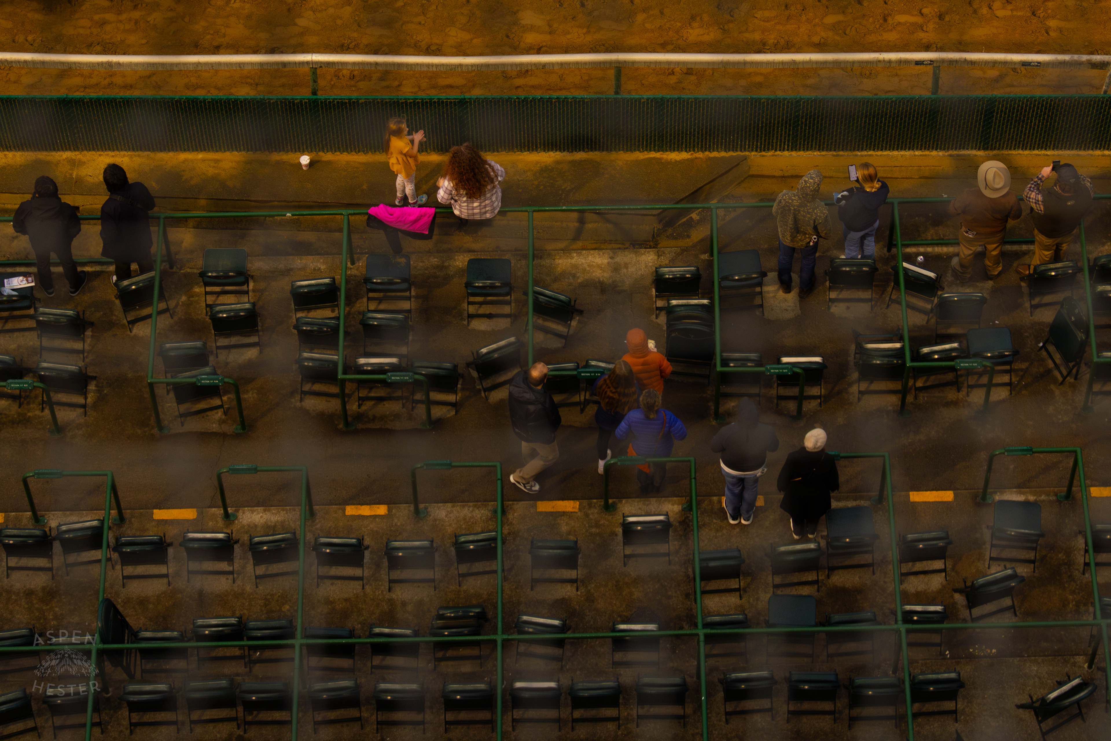 Fans in The Stands Below Seen From The 6th Floor Mansion Balcony On The Day Bob Baffert Returned to Churchill Downs After A 3 Year Suspension. November 27th, 2024/Aspen Hester