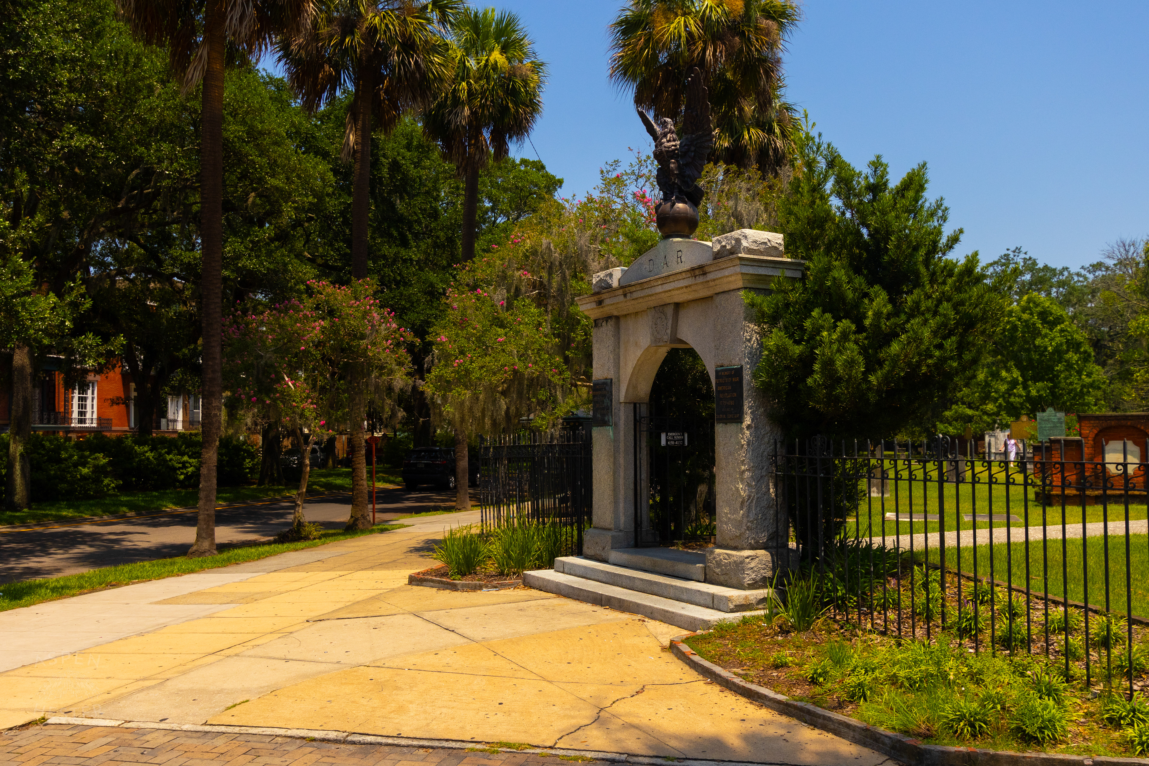 Entrance to Colonial Park Cemetery in Savannah Georgia. June 26th, 2024/Aspen Hester