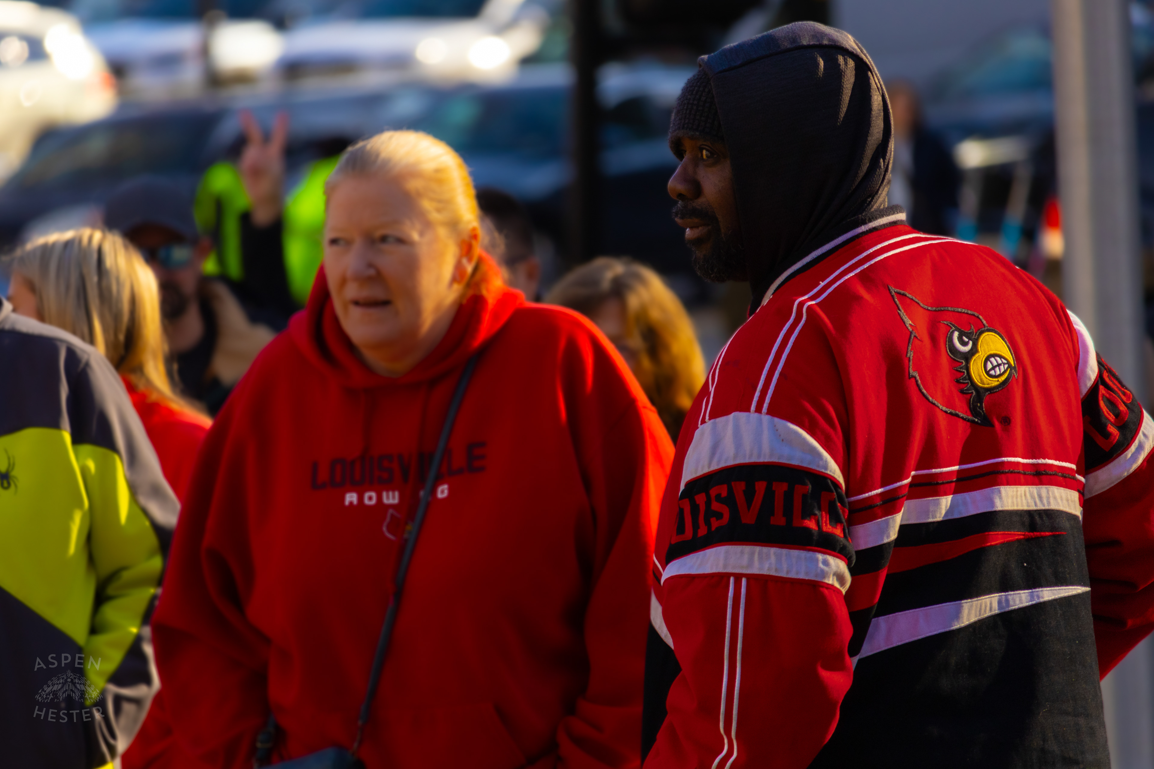 Fans Decked Out in UofL Gear, Excited for The NCAA Women’s Volleyball Championship Game. December 22th, 2024/Aspen Hester