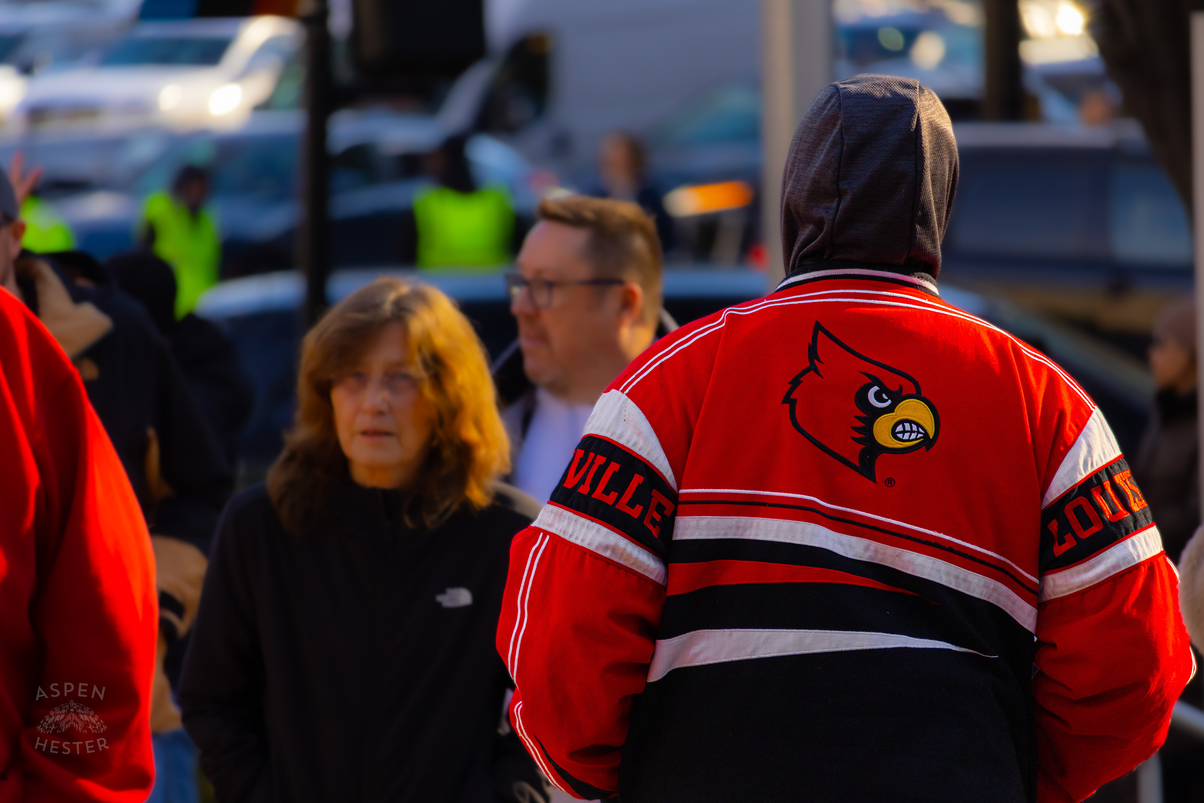 Fans Decked Out in UofL Gear, Excited for The NCAA Women’s Volleyball Championship Game. December 22th, 2024/Aspen Hester