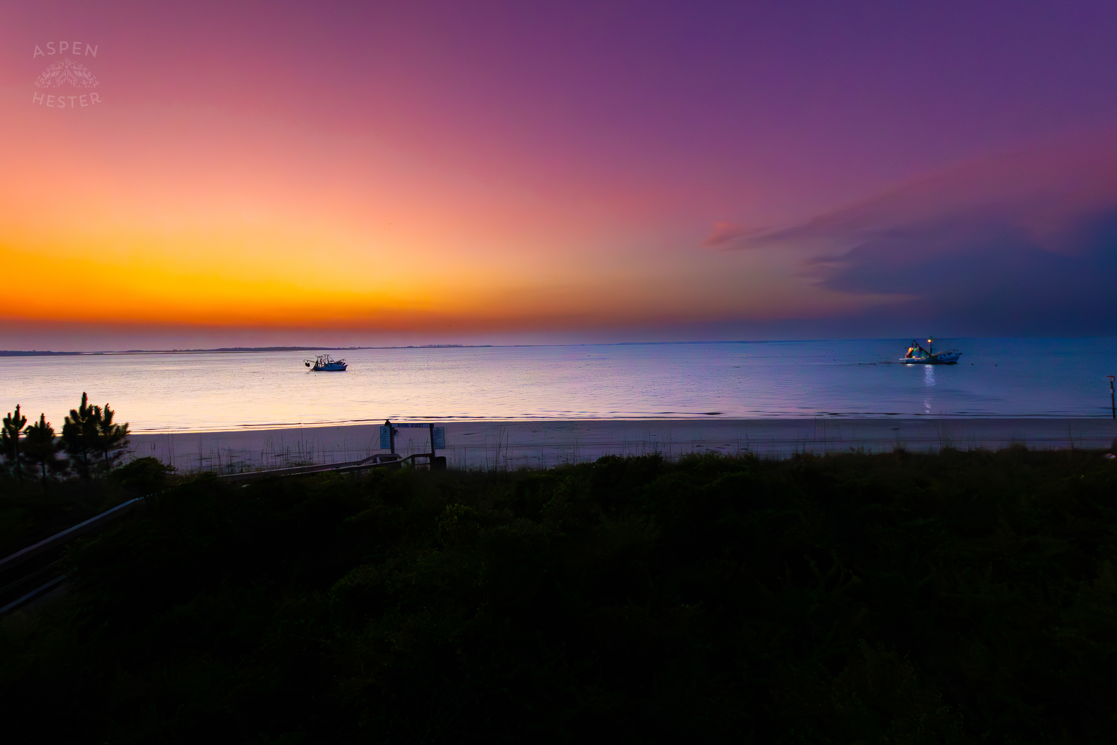 The ‘Amanda Lynn’ and The ‘Lisa Suzanne’ in the Waters of Tybee Island Georgia. June 25th, 2024/Aspen Hester