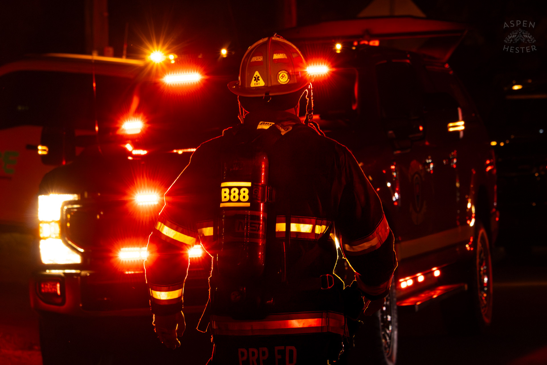 PRP Firefighters Battle A Flames at Big Run Creek Apartments. June 7th, 2024/Aspen Hester