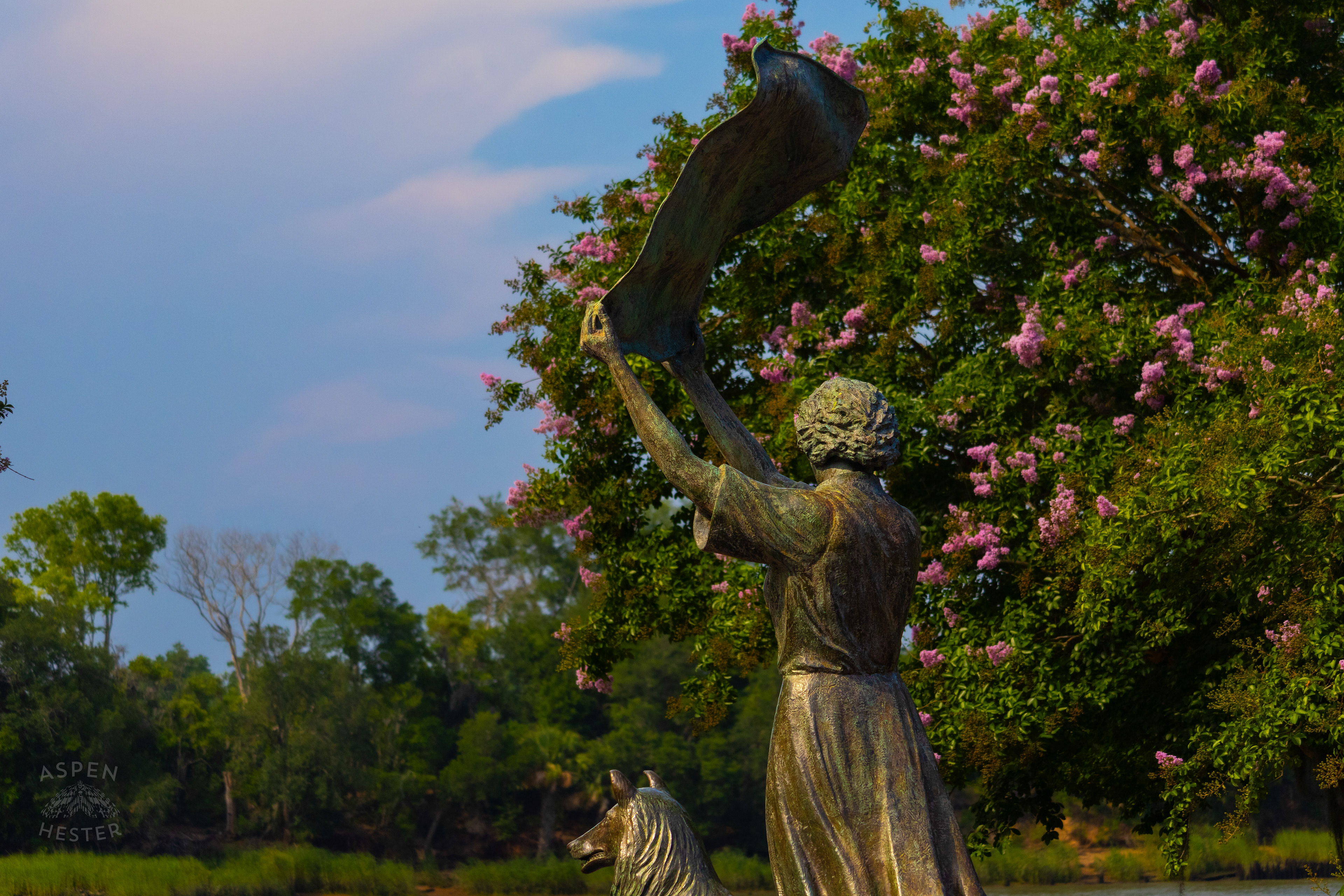The Waving Girl Statue in Savannah Georgia. June 26th, 2024/Aspen Hester