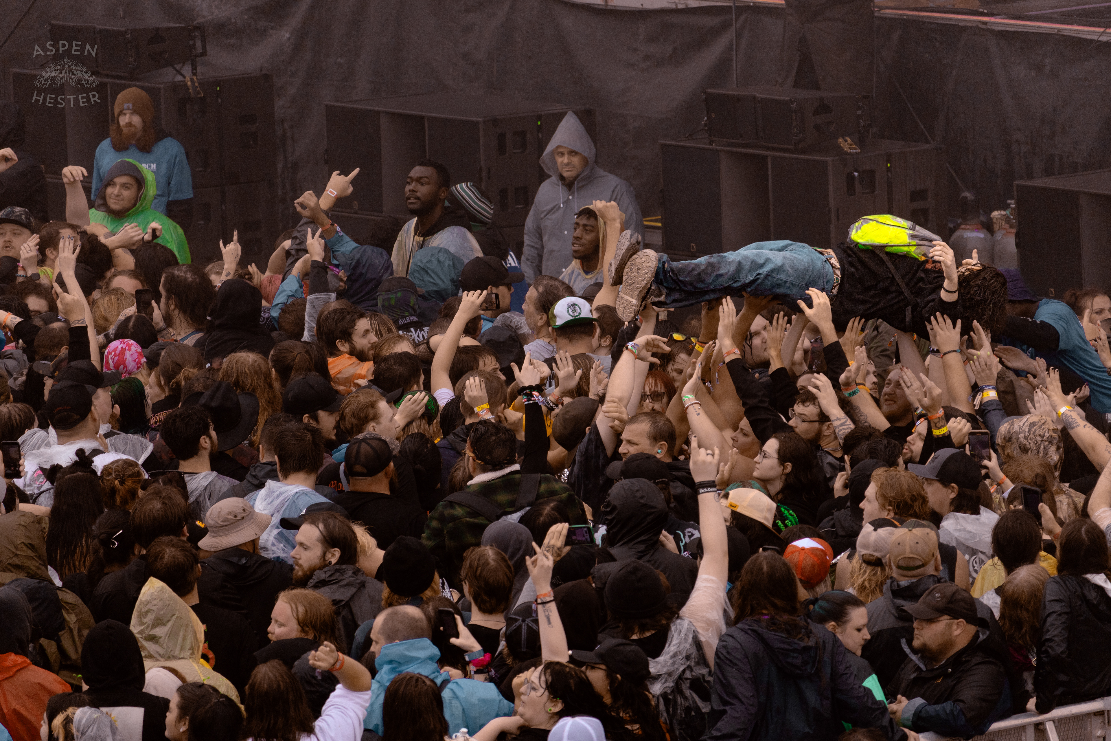 Crowd Surfer During Sleeping with Sirens Set at Louder than Life’s Saturday Shows. September 28th, 2024/Aspen Hester 