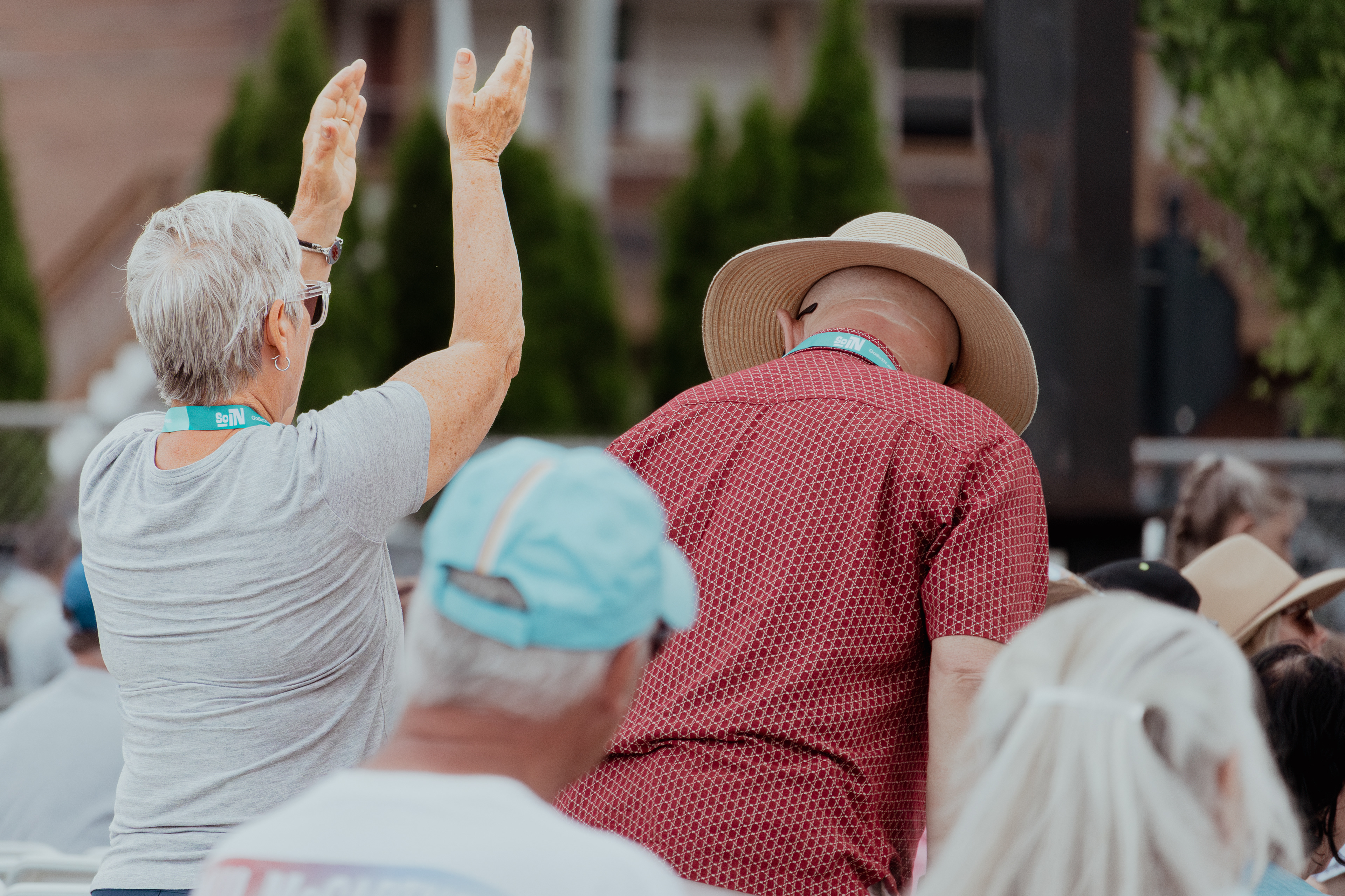 People Enjoying the Music at Abbey Road on The River. May 25th, 2024/Aspen Hester