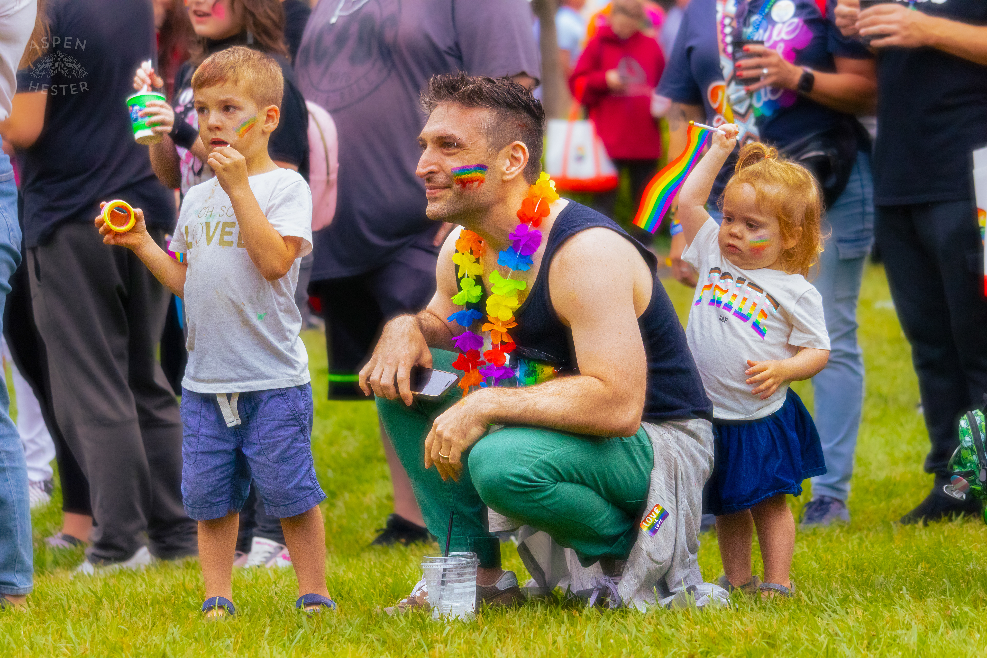 Part of A Young Family Celebrating at Southern Indiana Pride. June 1st, 2024/Aspen Hester