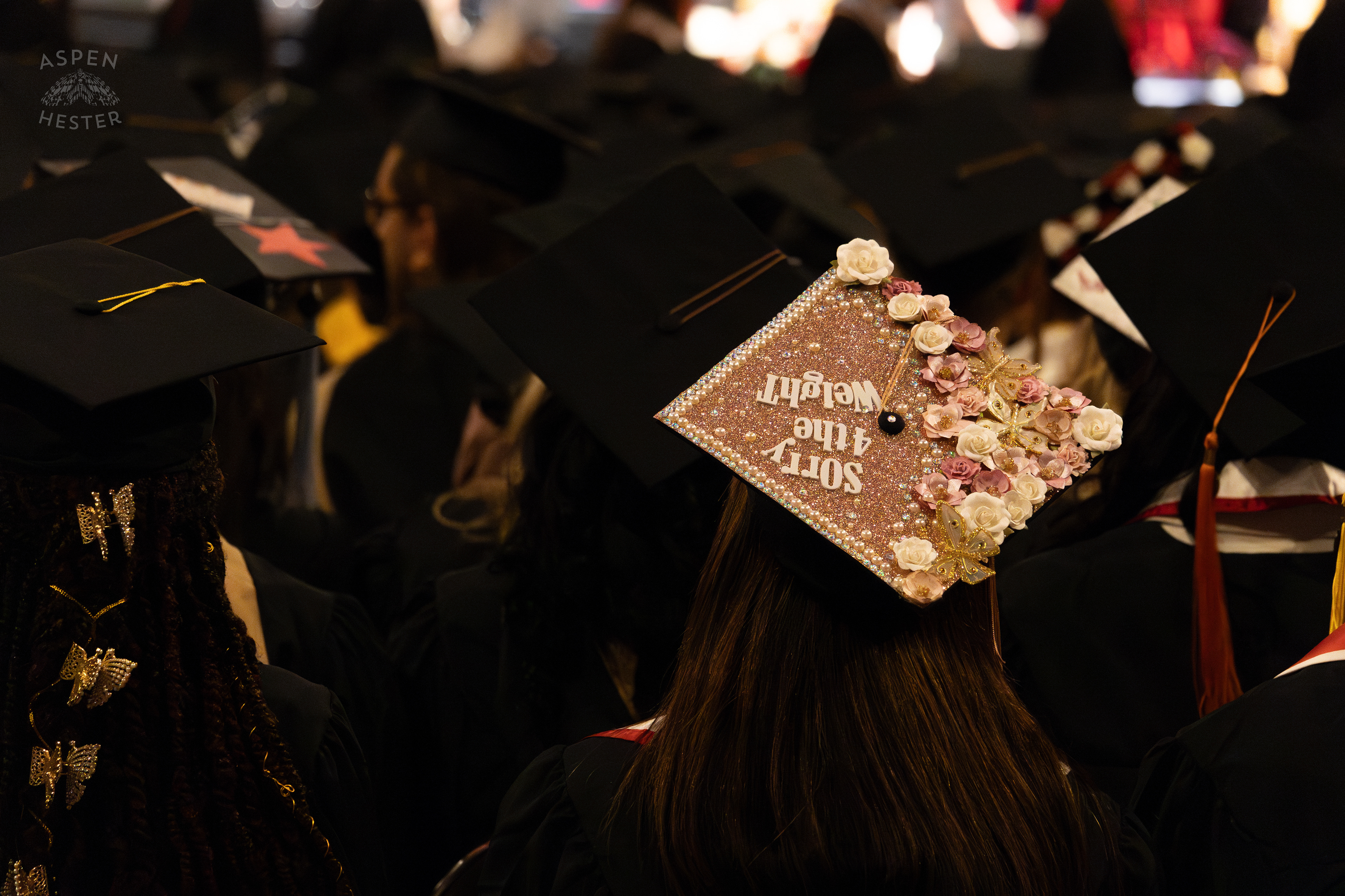 Graduation Cap at UofL's 2024 Spring Graduation. May 11th, 2024/Aspen Hester