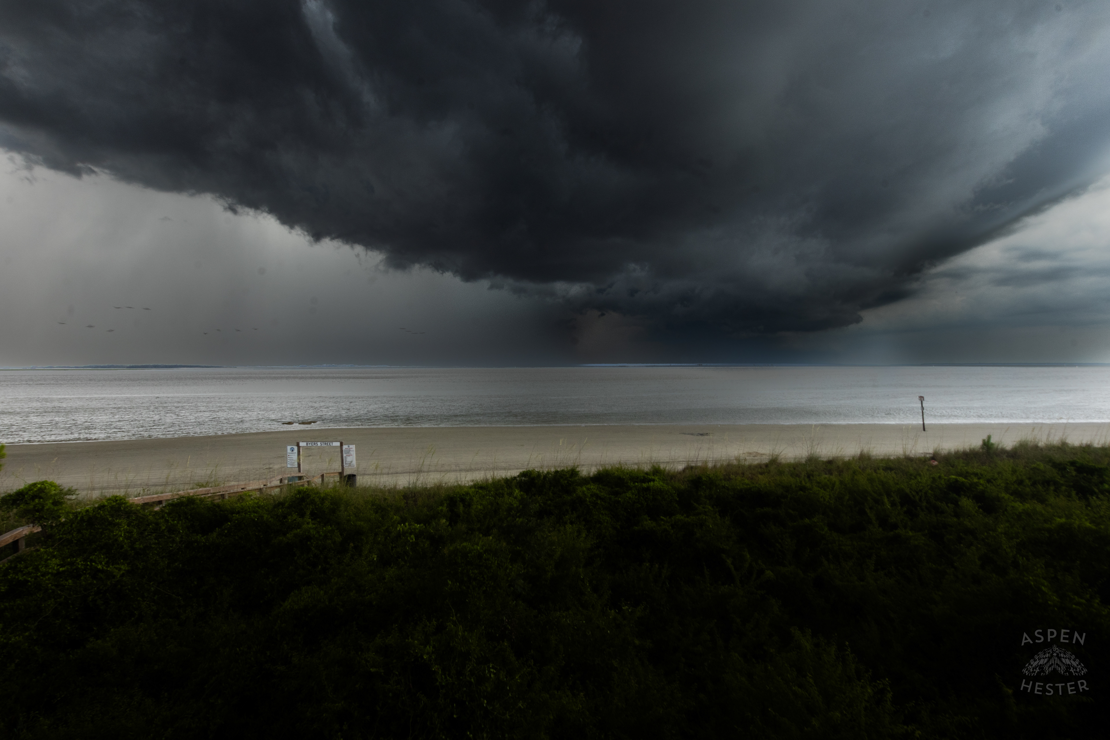A Thunderstorm Rolls Over Tybee Island Georgia. June 27th, 2024/Aspen Hester