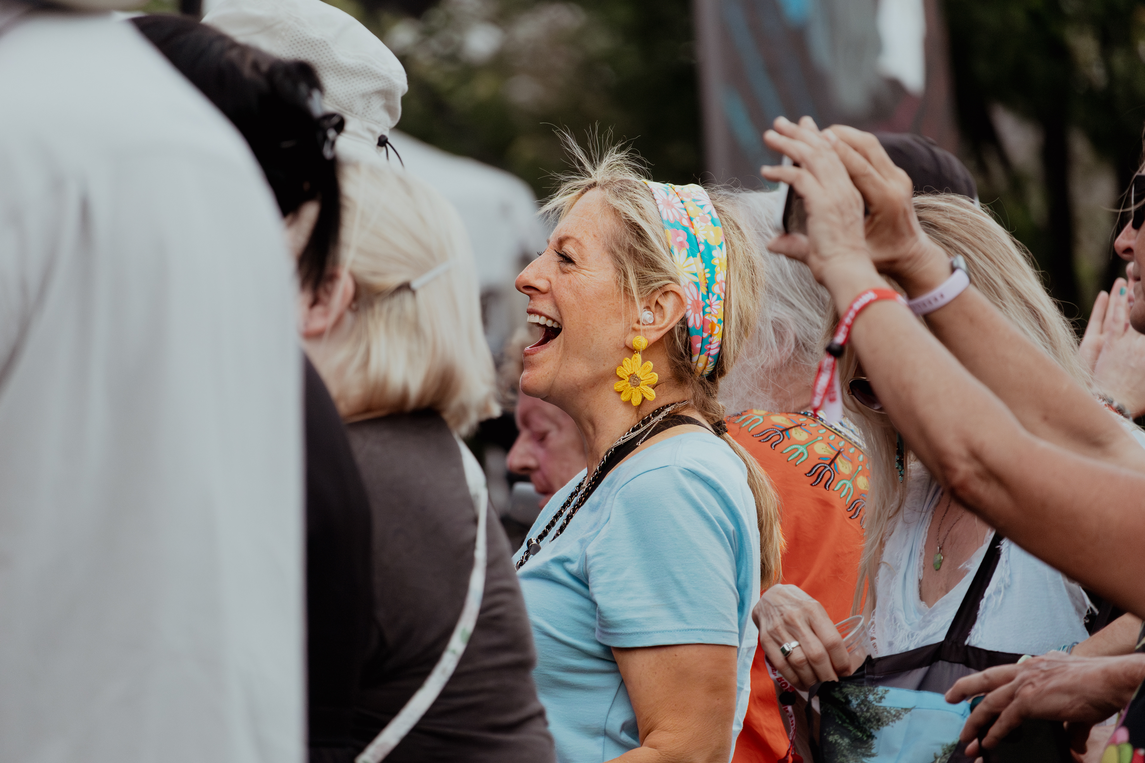People Enjoying the Music at Abbey Road on The River. May 25th, 2024/Aspen Hester