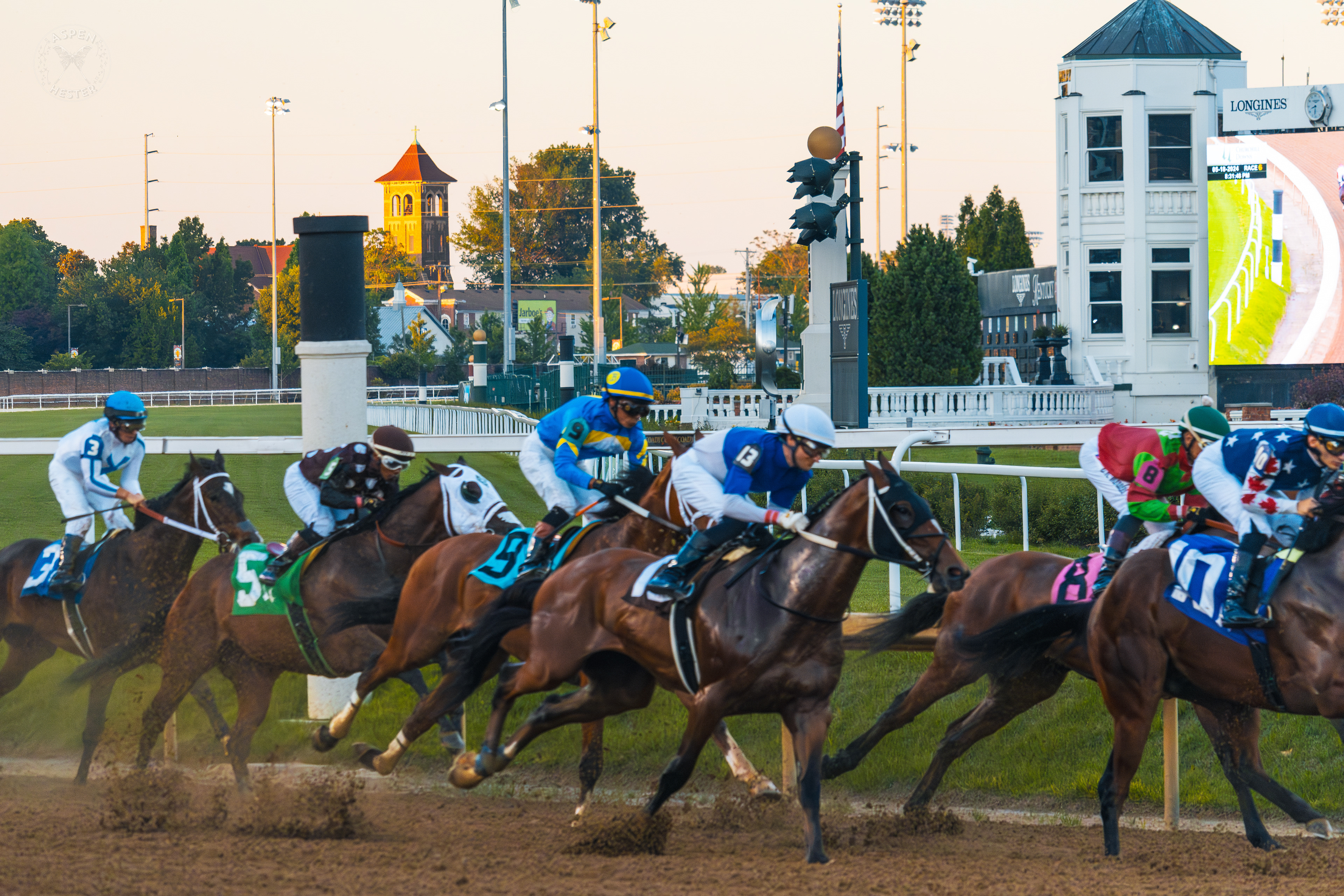 Horses Racing at Downs After Dark. May 18th, 2024/Aspen Hester