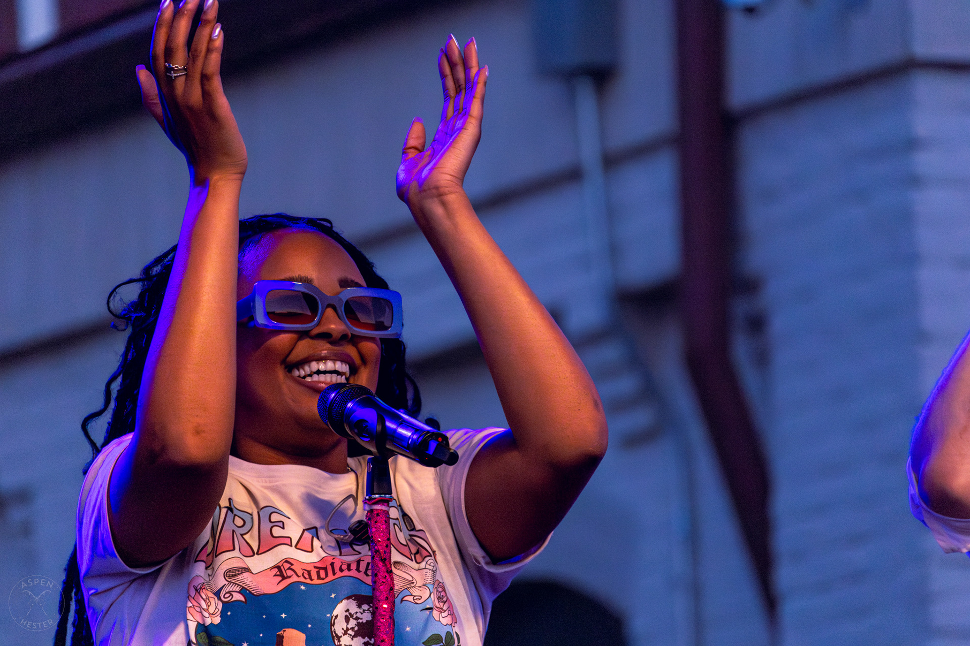 The Juicebox Heroes' Peyton Conners Singing At Clarksville 'Good Times' Summer Concert Series. May 11th, 2024/Aspen Hester