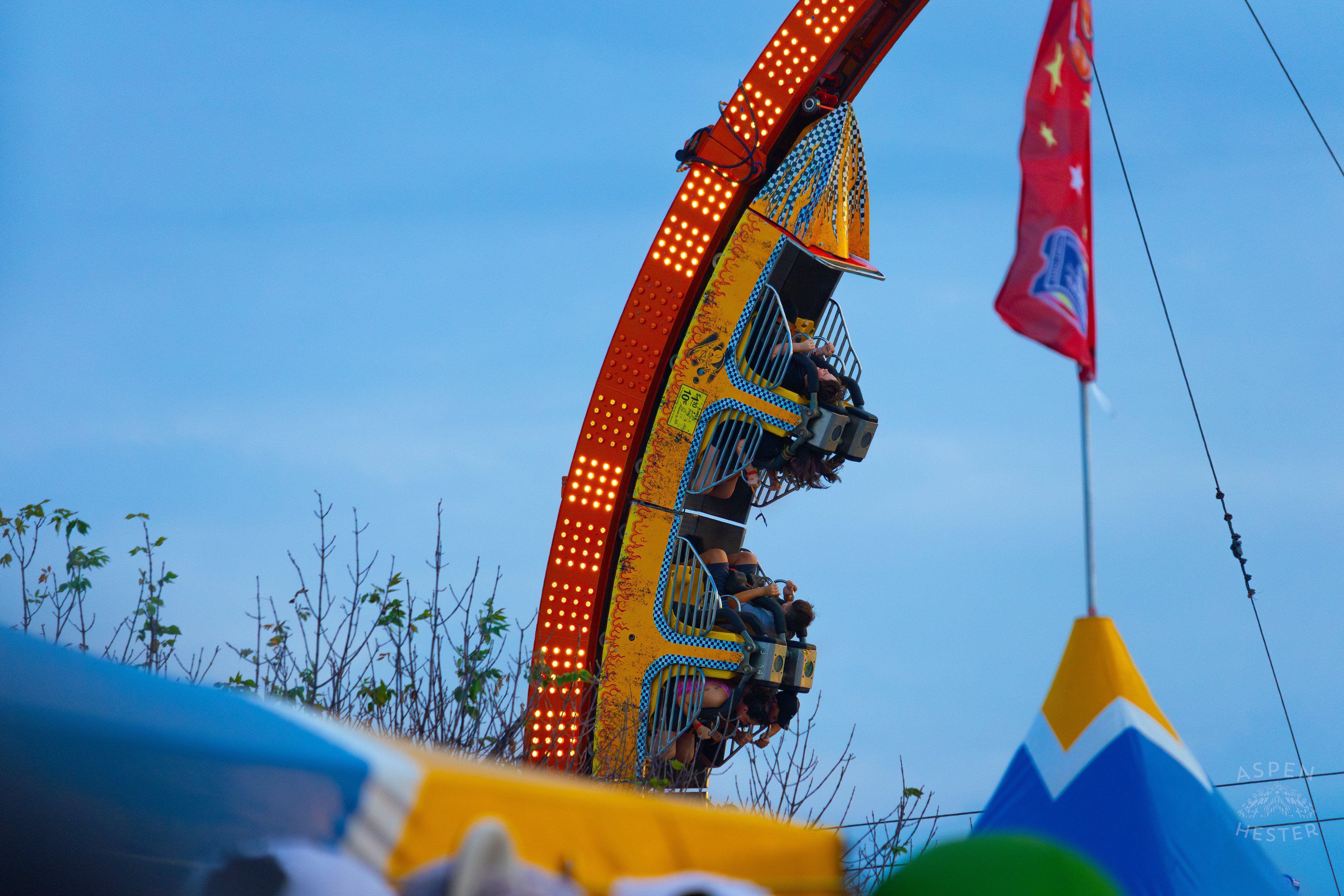 Fair Goers Fully 360 on A Ride at The 120th Kentucky State Fair. July 15th, 2024/Aspen Hester