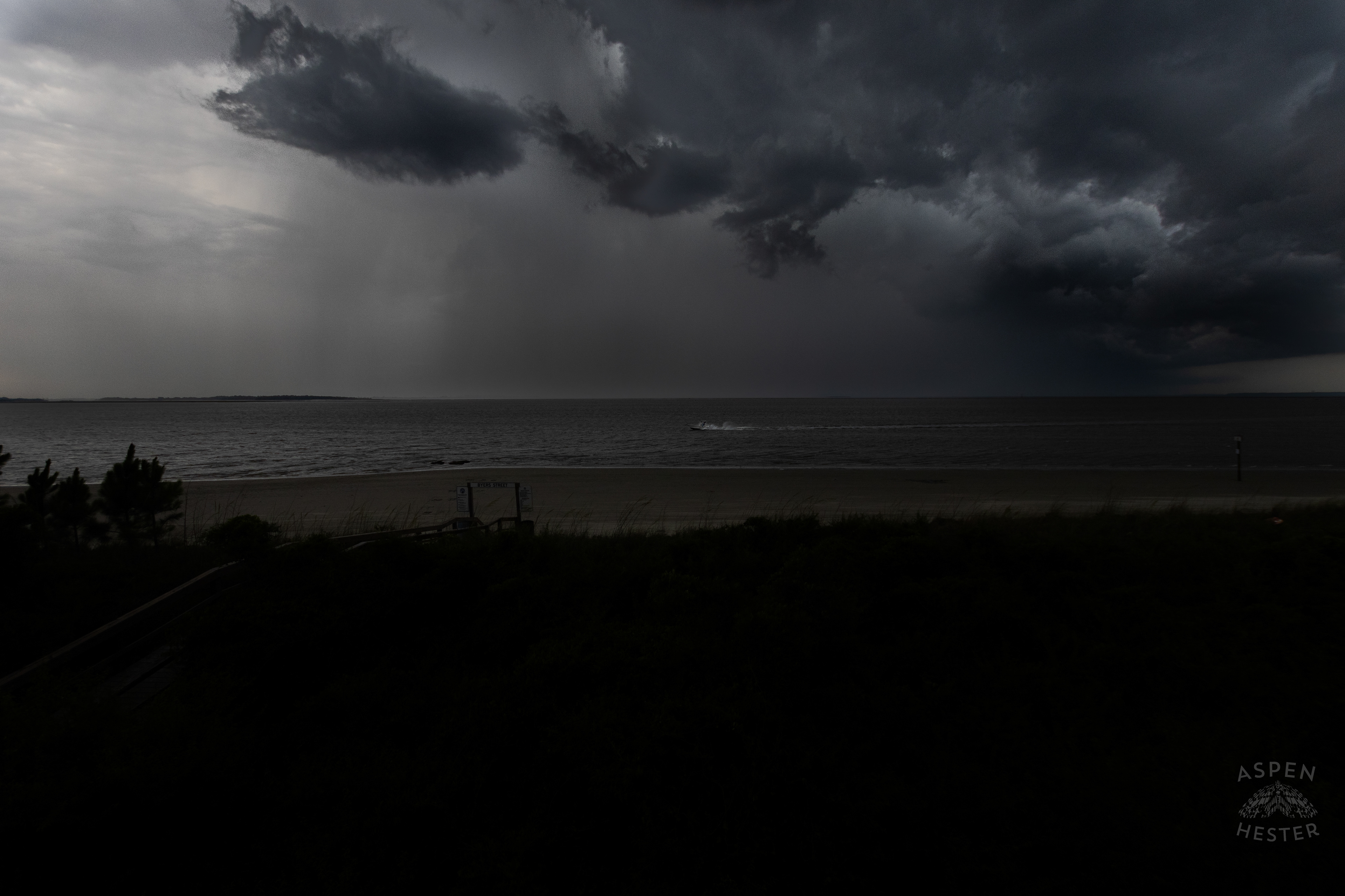 A Thunderstorm Rolls Over Tybee Island Georgia. June 27th, 2024/Aspen Hester