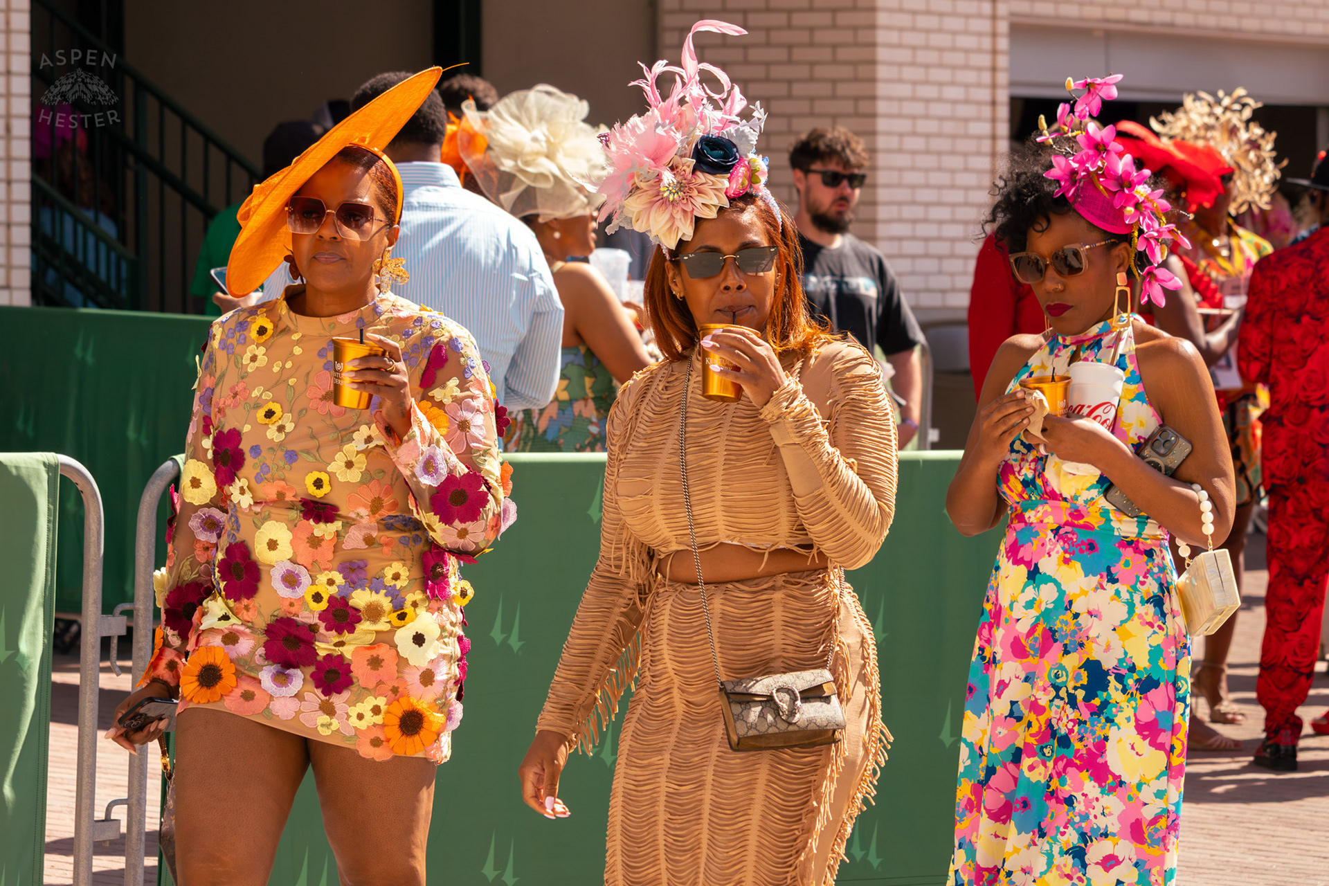 Fashion and Fascinators Heading Towards The Churchill Downs Grand Stands During Thurby. April 30th, 2026/Aspen Hester