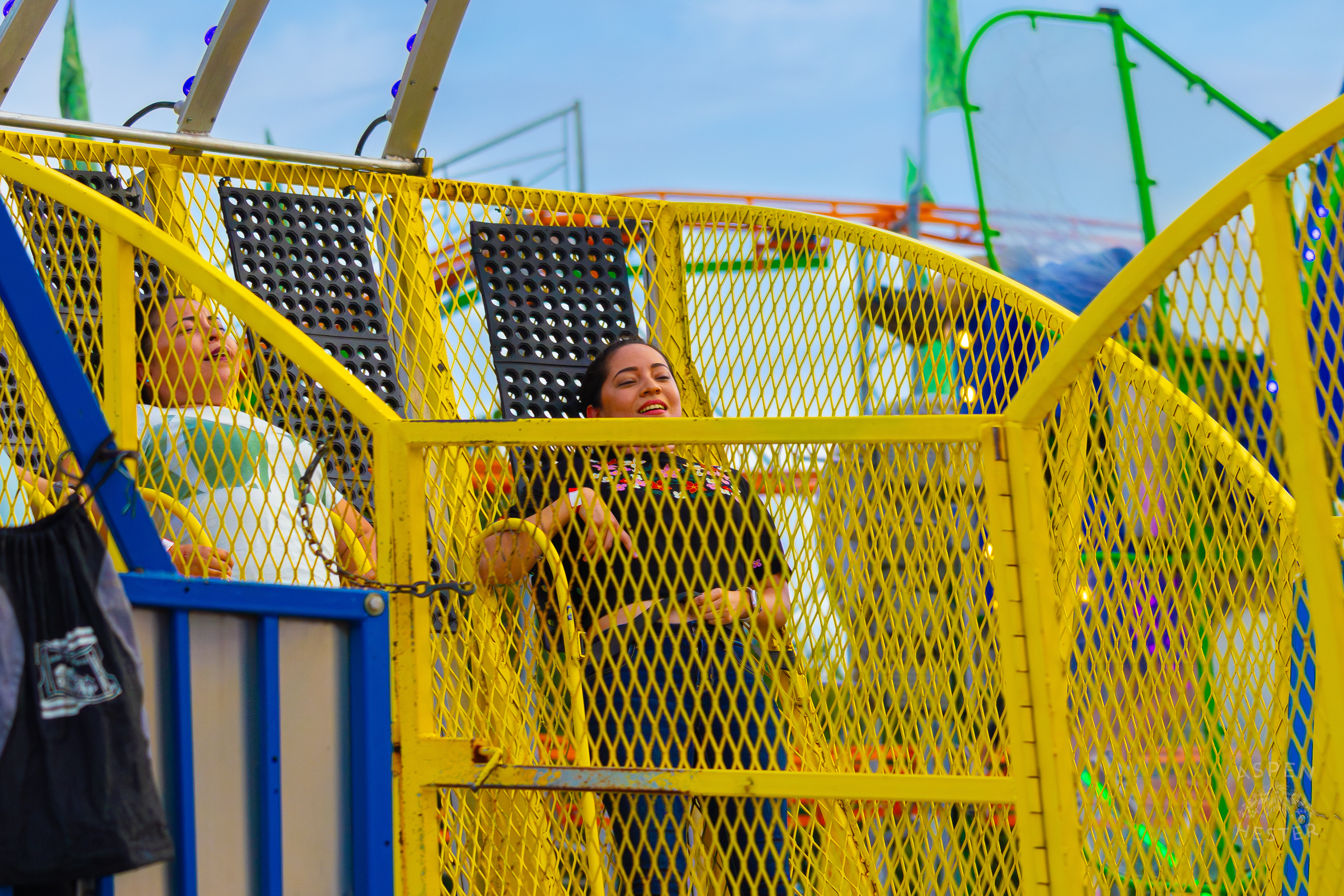 People Spinning Around a Ride at The 120th Kentucky State Fair. July 15th, 2024/Aspen Hester
