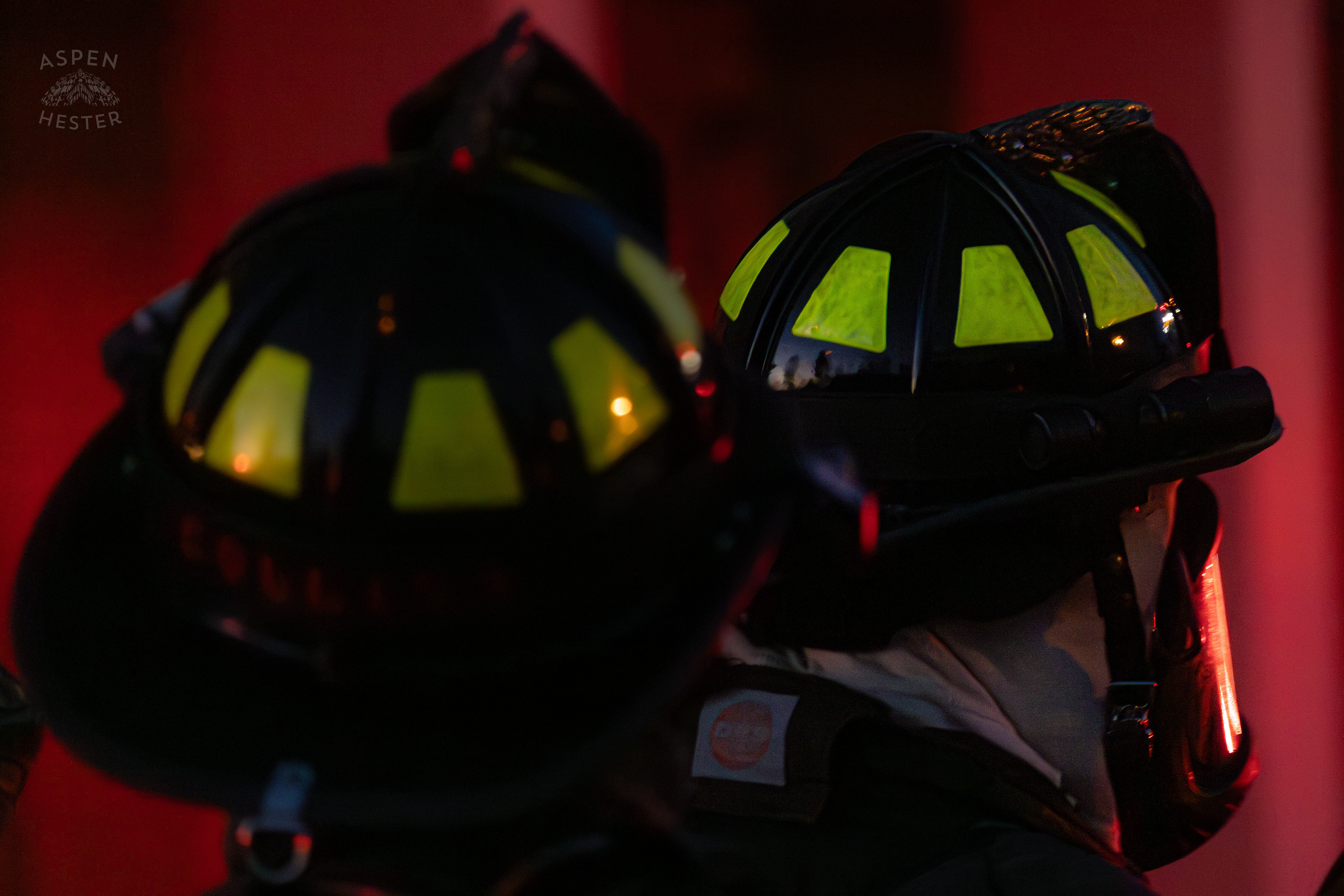 Firefighters On The Scene of The Parkview Tower Fire in New Albany Indiana. March 22nd, 2025/Aspen Hester