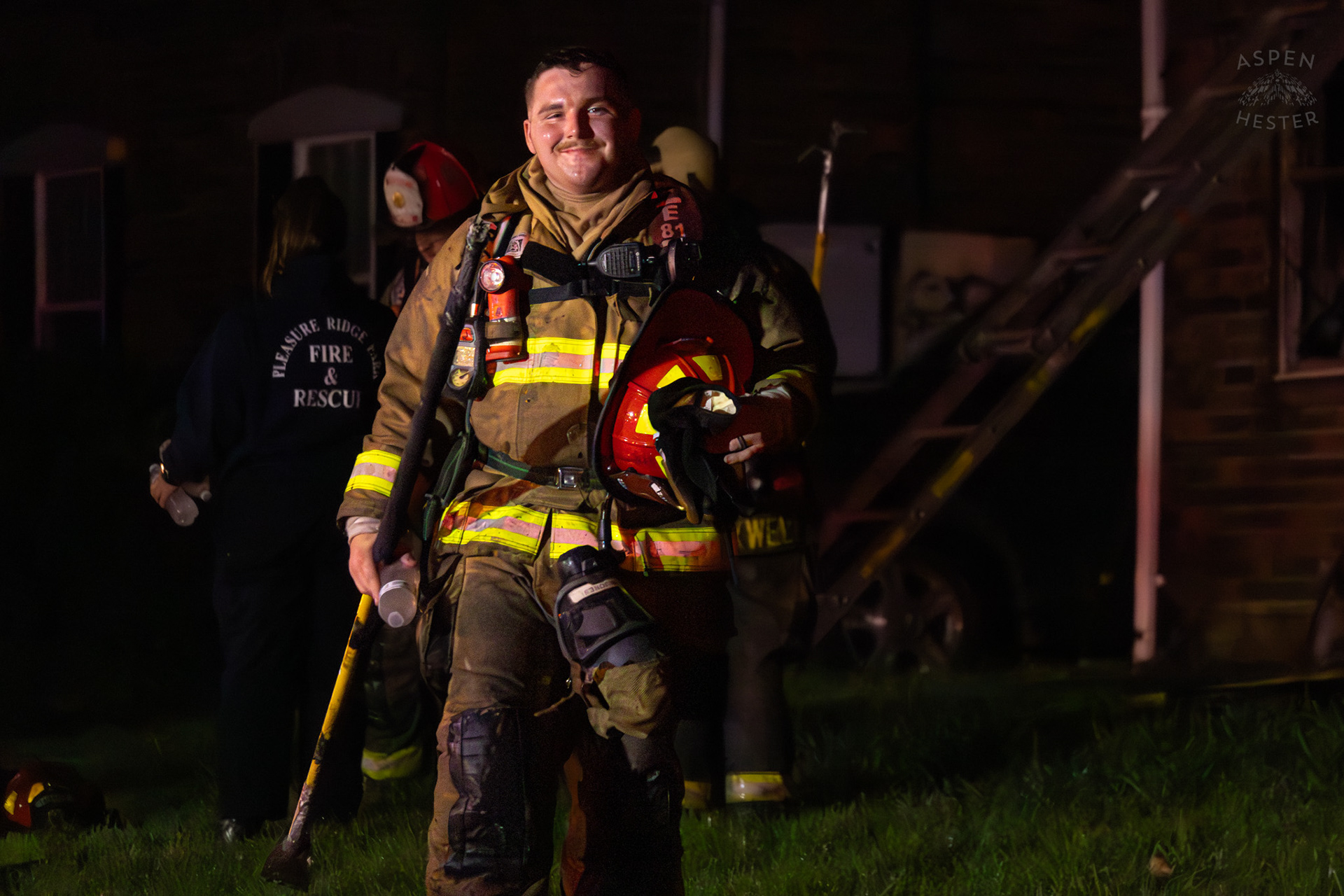 PRP Firefighters Battle A Flames at Big Run Creek Apartments. June 7th, 2024/Aspen Hester