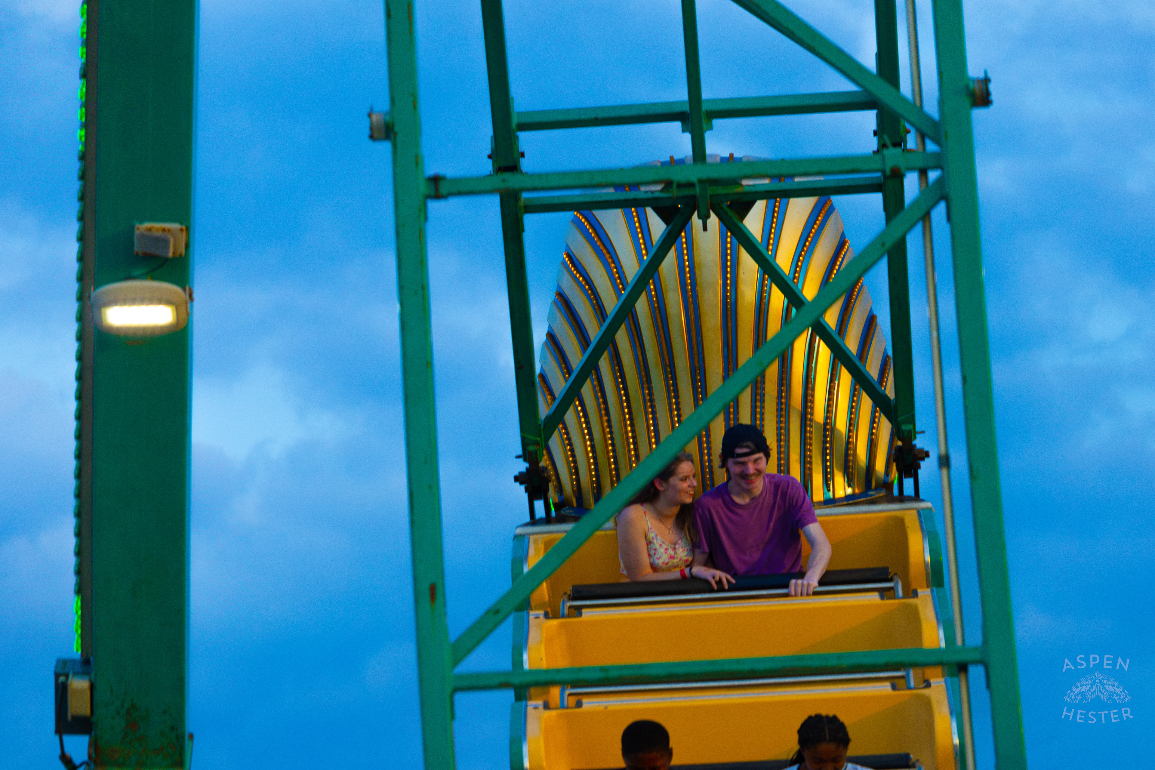 Fair Goers on Pharaoh's Fury Pirate Ship at The 120th Kentucky State Fair. July 15th, 2024/Aspen Hester