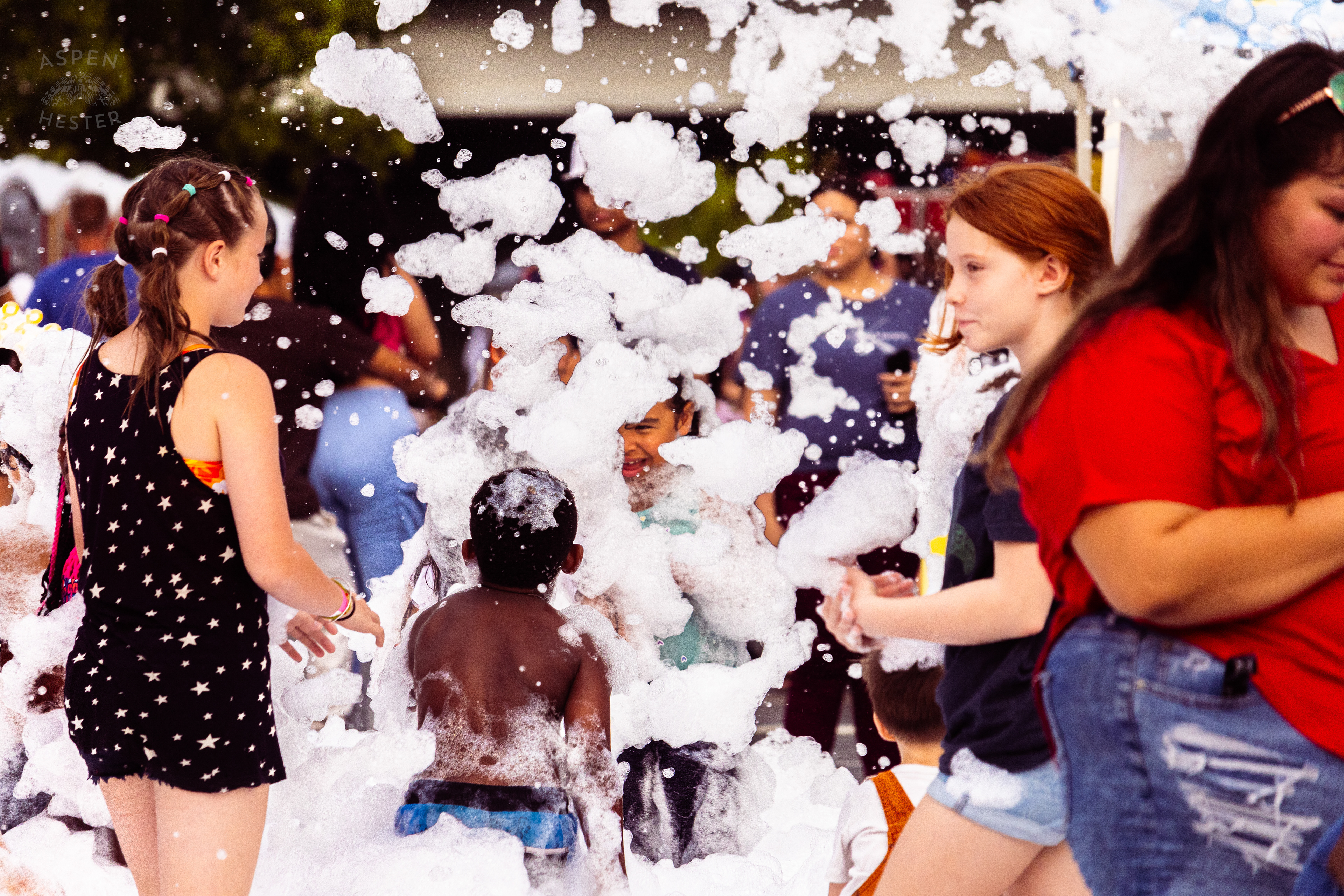 Kids Playing in the Bubble Party at Waterfront Park Fourth of July. July 4th, 2024/Aspen Hester