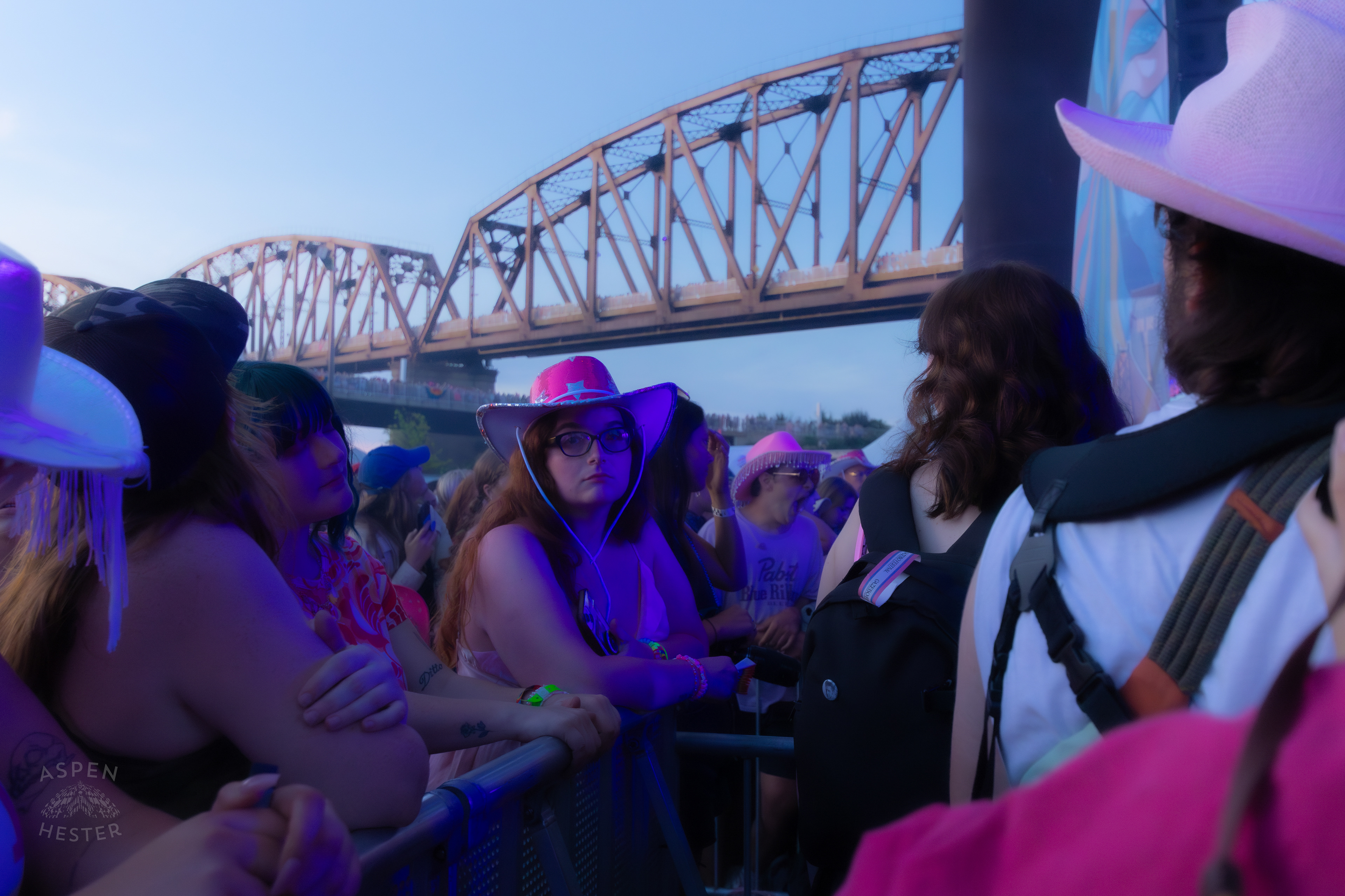 Midwestern Princess Waiting to See Chappell Roan at Kentuckiana Pride. June 15th, 2024/Aspen Hester