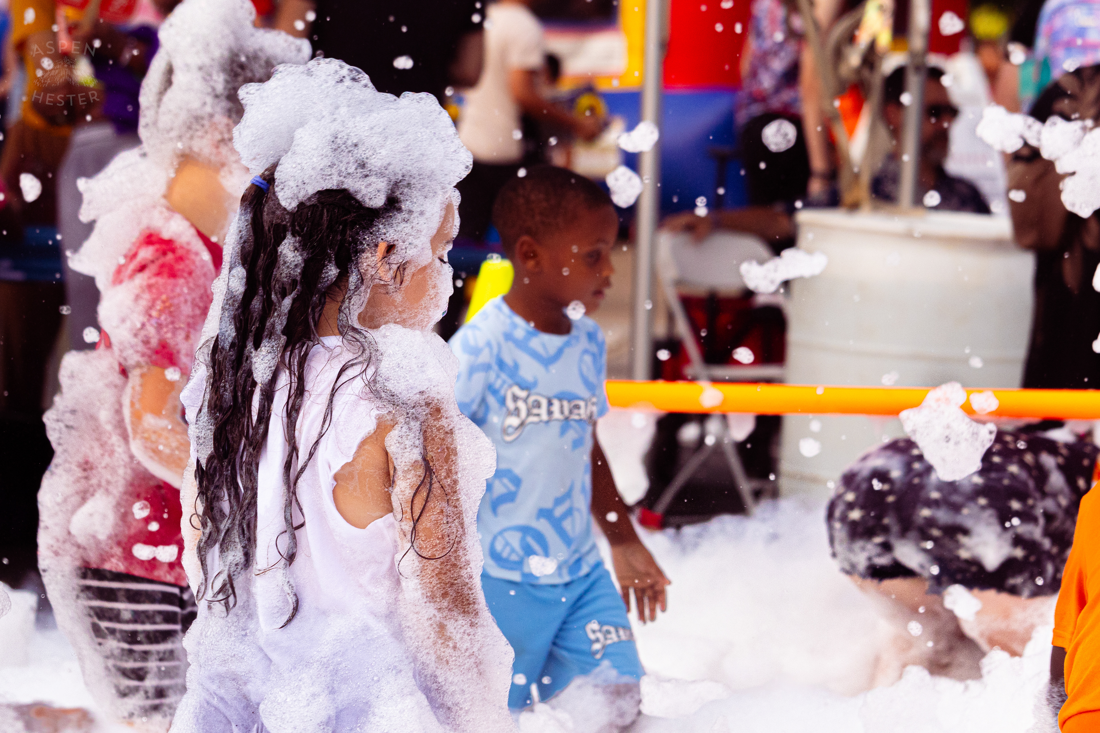 Kids Playing in the Bubble Party at Waterfront Park Fourth of July. July 4th, 2024/Aspen Hester