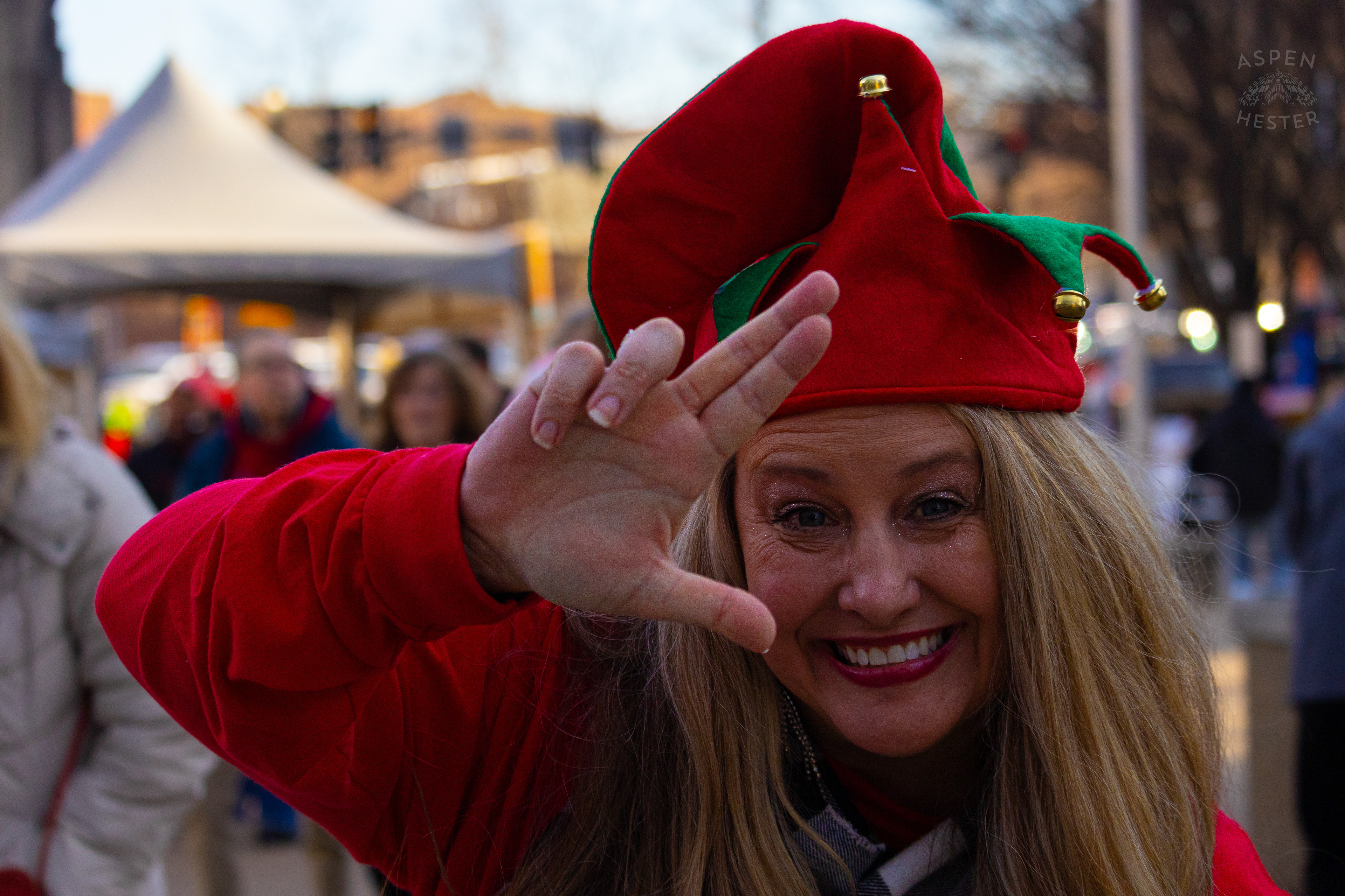 Fans Throwing Up UofL L’s on Their Way into The KFC Yum Center for The NCAA Women’s Volleyball Championship Game. December 22th, 2024/Aspen Hester