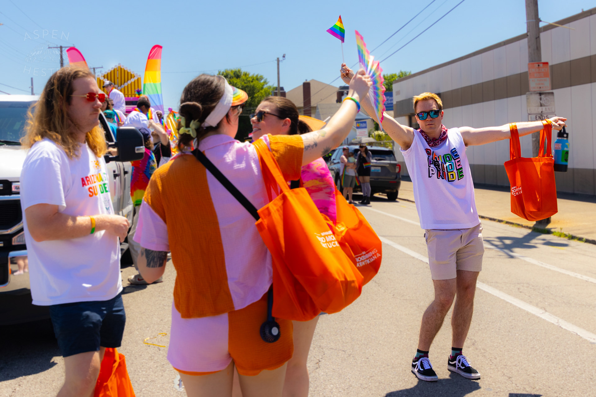 WHAS-11's Travis Breeze Dancing Before The Kentuckiana Pride Parade. June 15th, 2024/Aspen Hester
