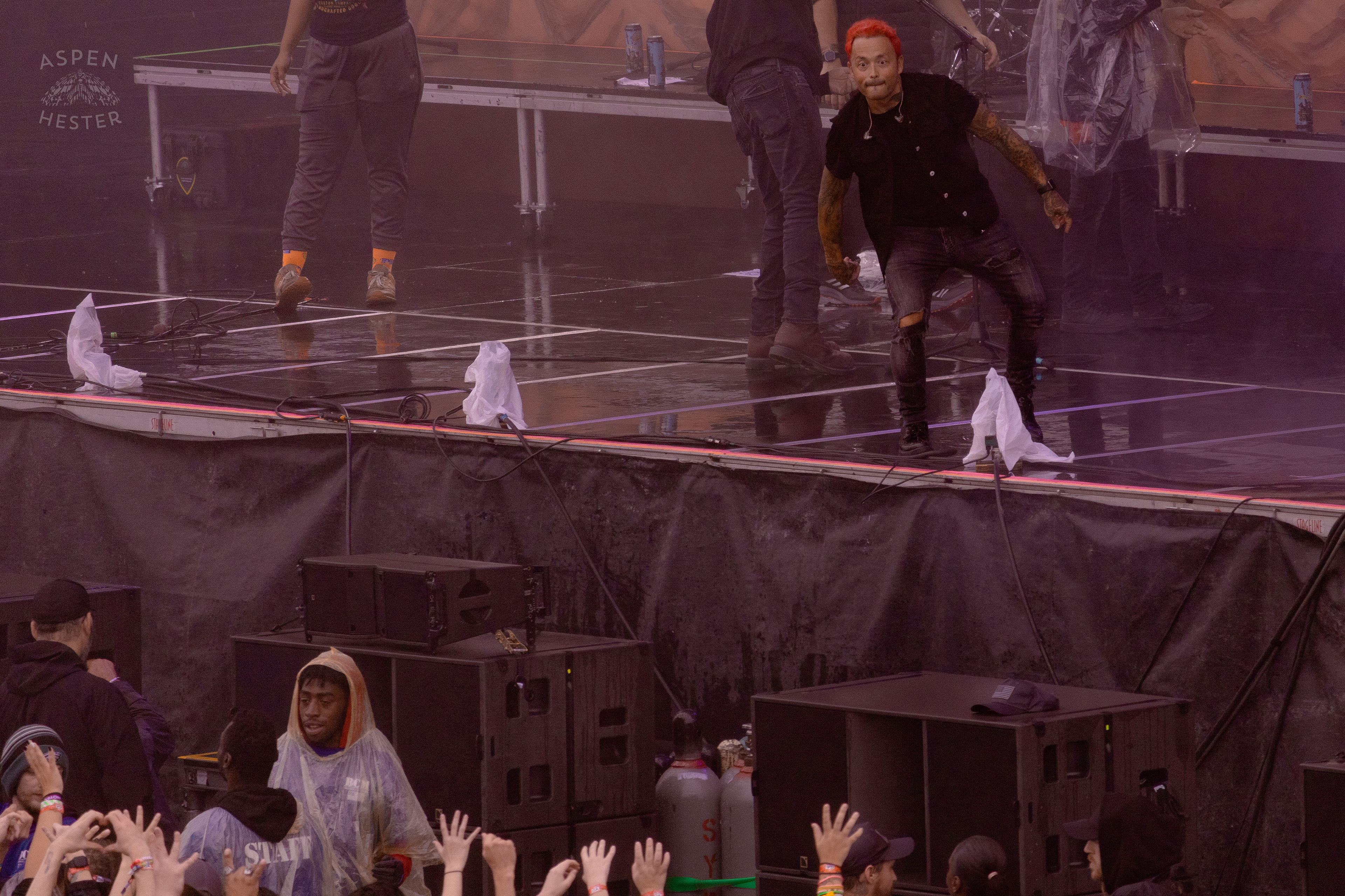 Sleeping with Sirens Nick Martin During Their Set at Louder than Life’s Saturday Shows. September 28th, 2024/Aspen Hester 