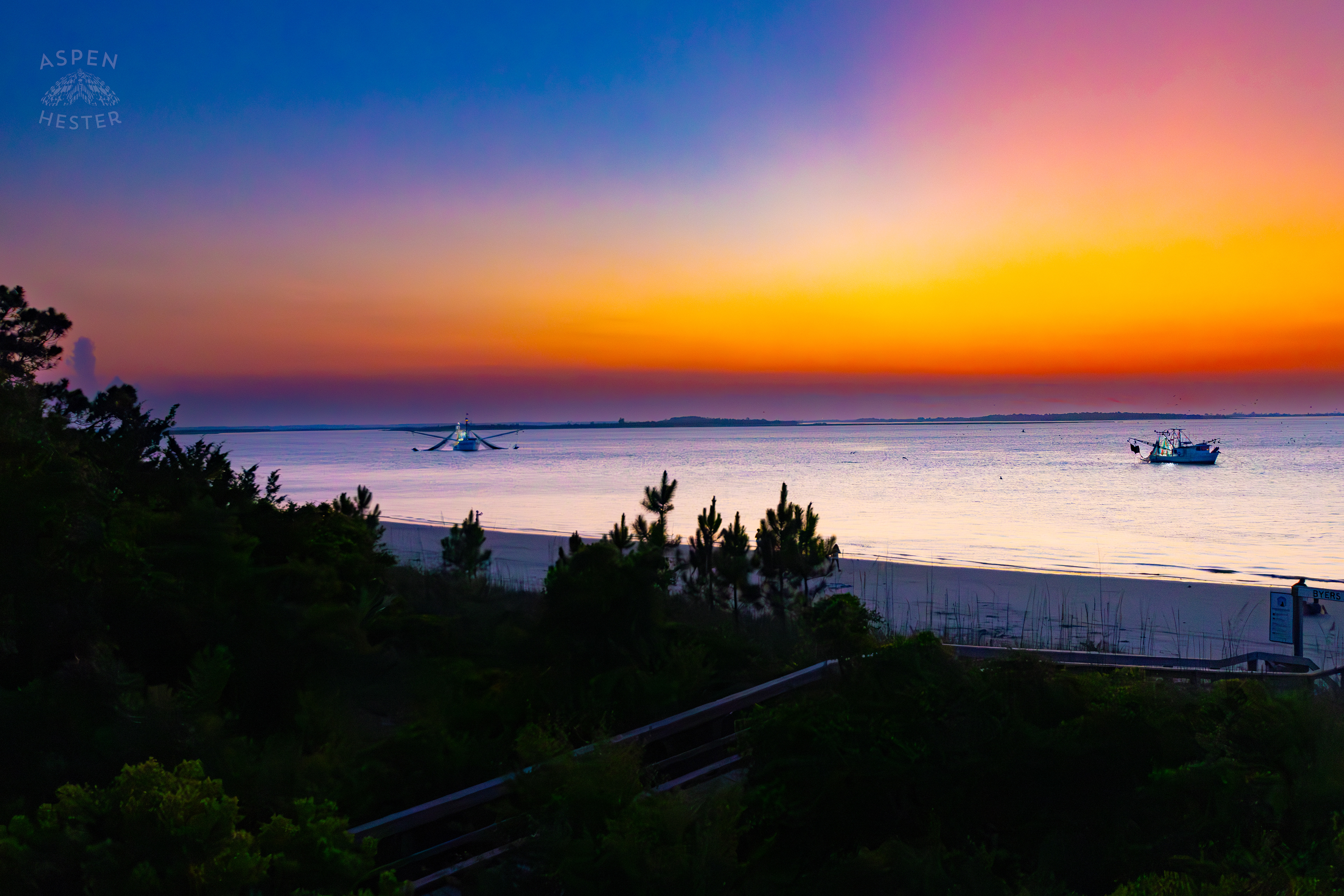 ‘Daddy’s Boy’ and The ‘Amanda Lynn’ in the Waters of Tybee Island Georgia. June 25th, 2024/Aspen Hester
