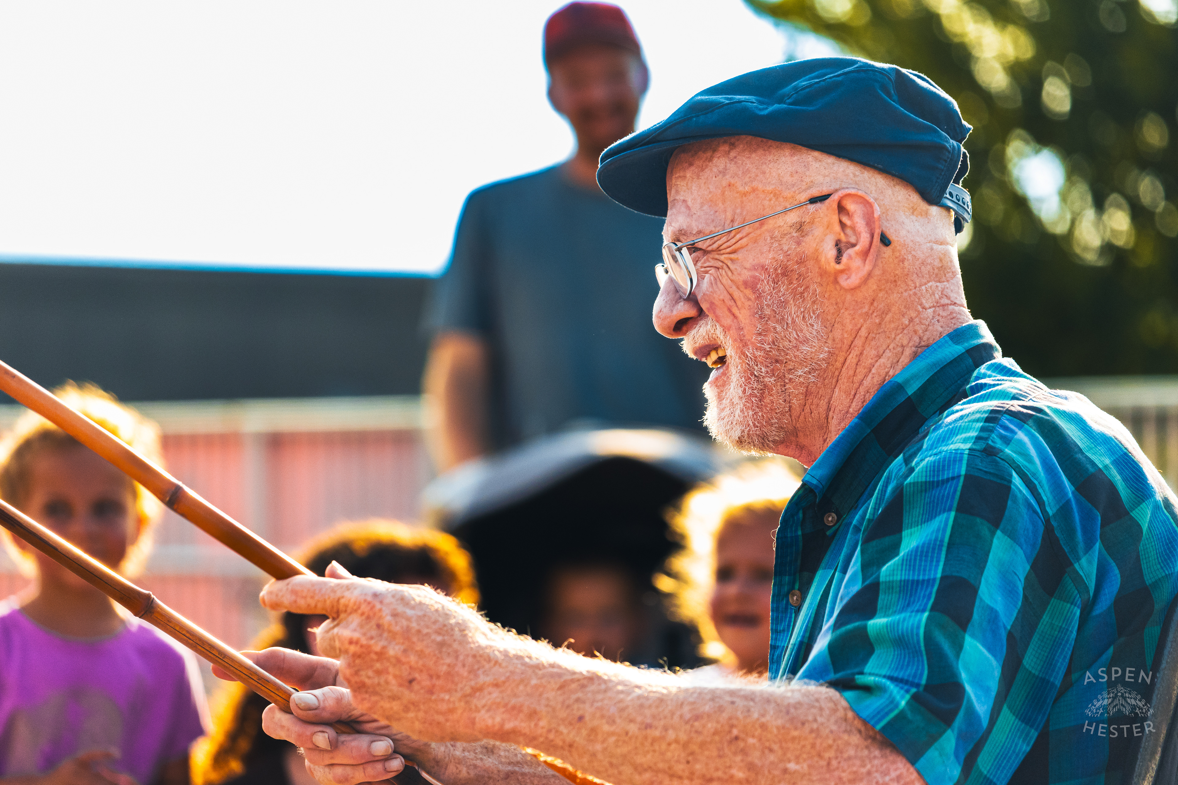 Pat The Bubble Man Outside Abbey Road Festival. May 25th, 2024/Aspen Hester
