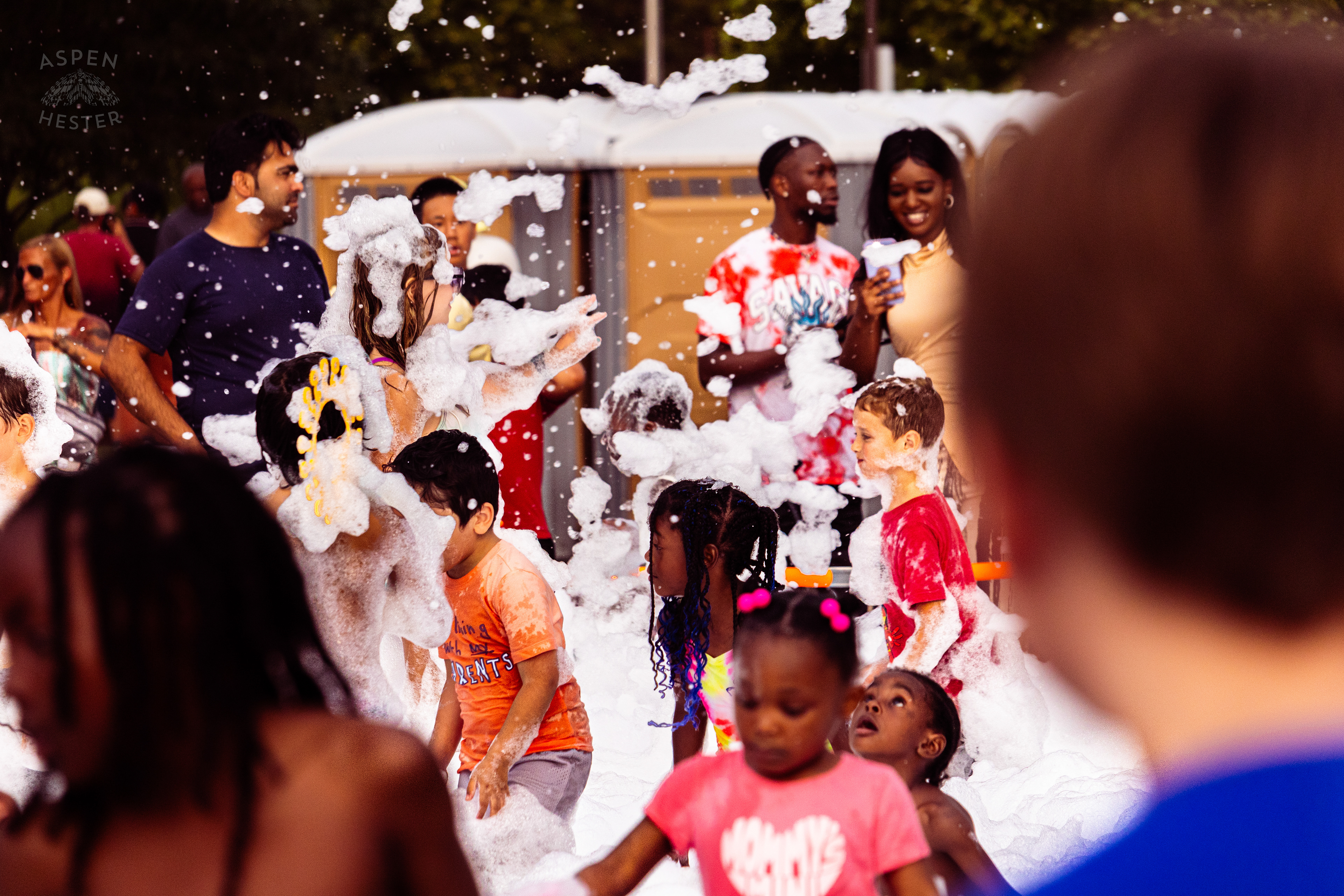 Kids Playing in the Bubble Party at Waterfront Park Fourth of July. July 4th, 2024/Aspen Hester