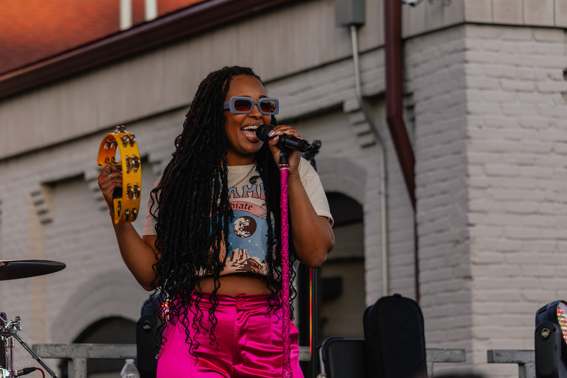 The Juicebox Heroes' Peyton Conners Singing At Clarksville 'Good Times' Summer Concert Series. May 11th, 2024/Aspen Hester