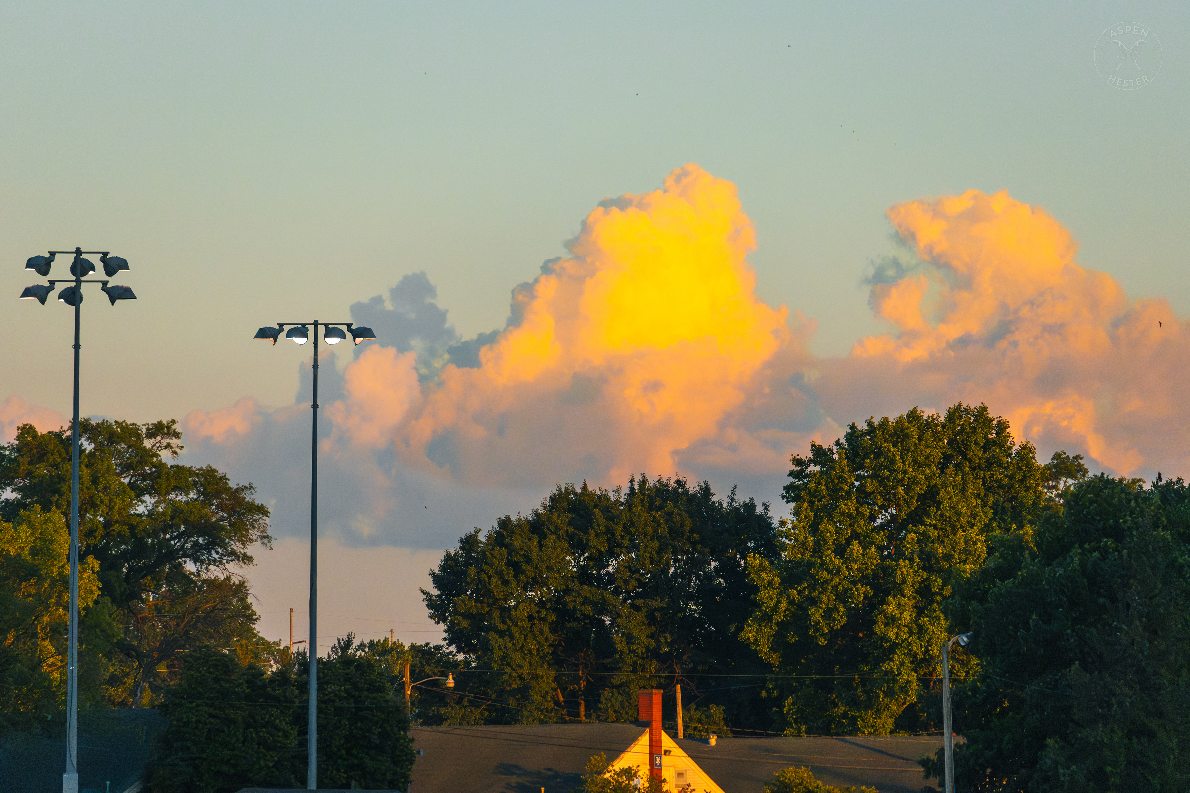Puffy Clouds Over Downs After Dark. May 18th, 2024/Aspen Hester
