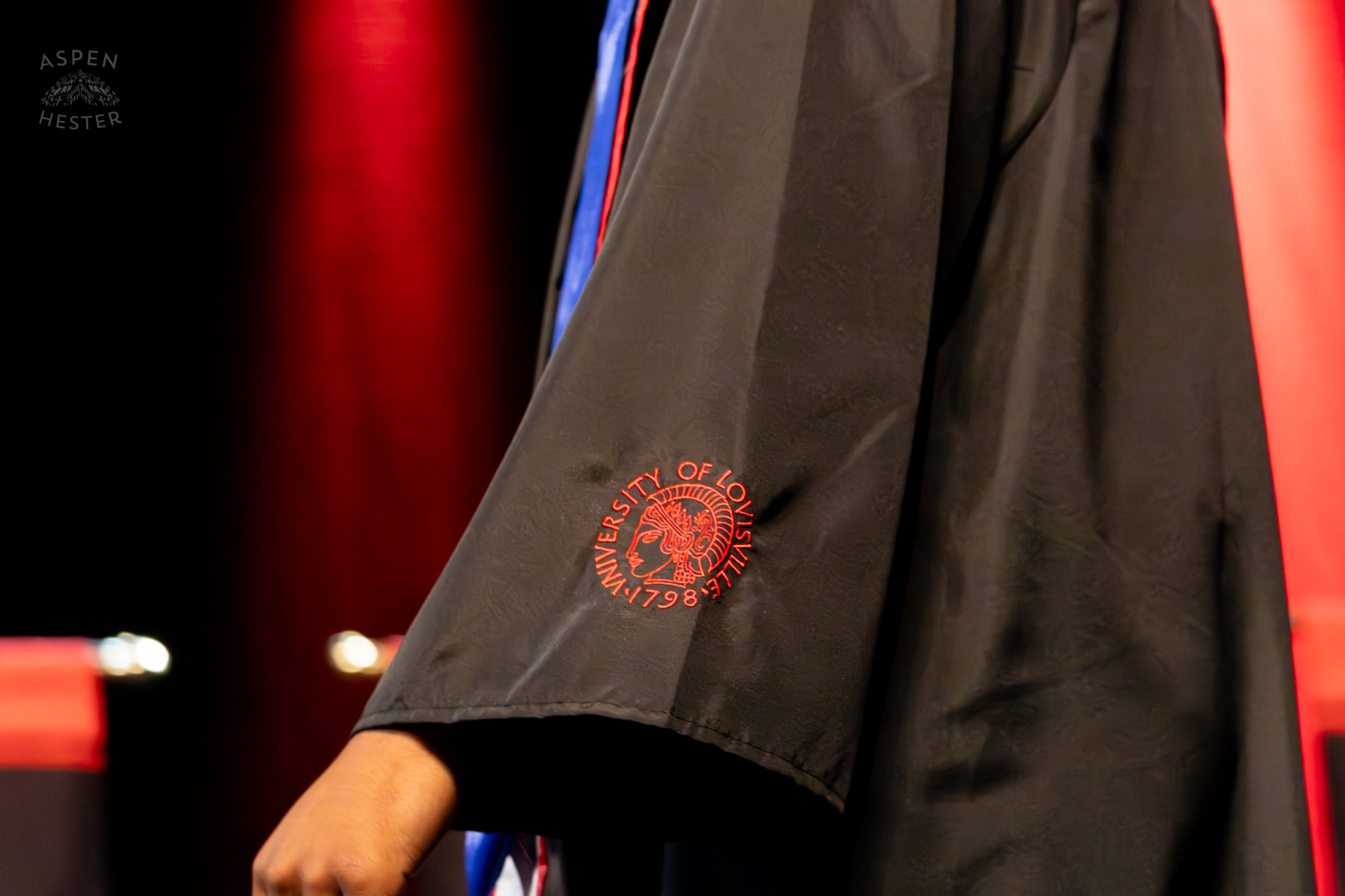 Gowns at UofL's 2024 Spring Graduation. May 11th, 2024/Aspen Hester