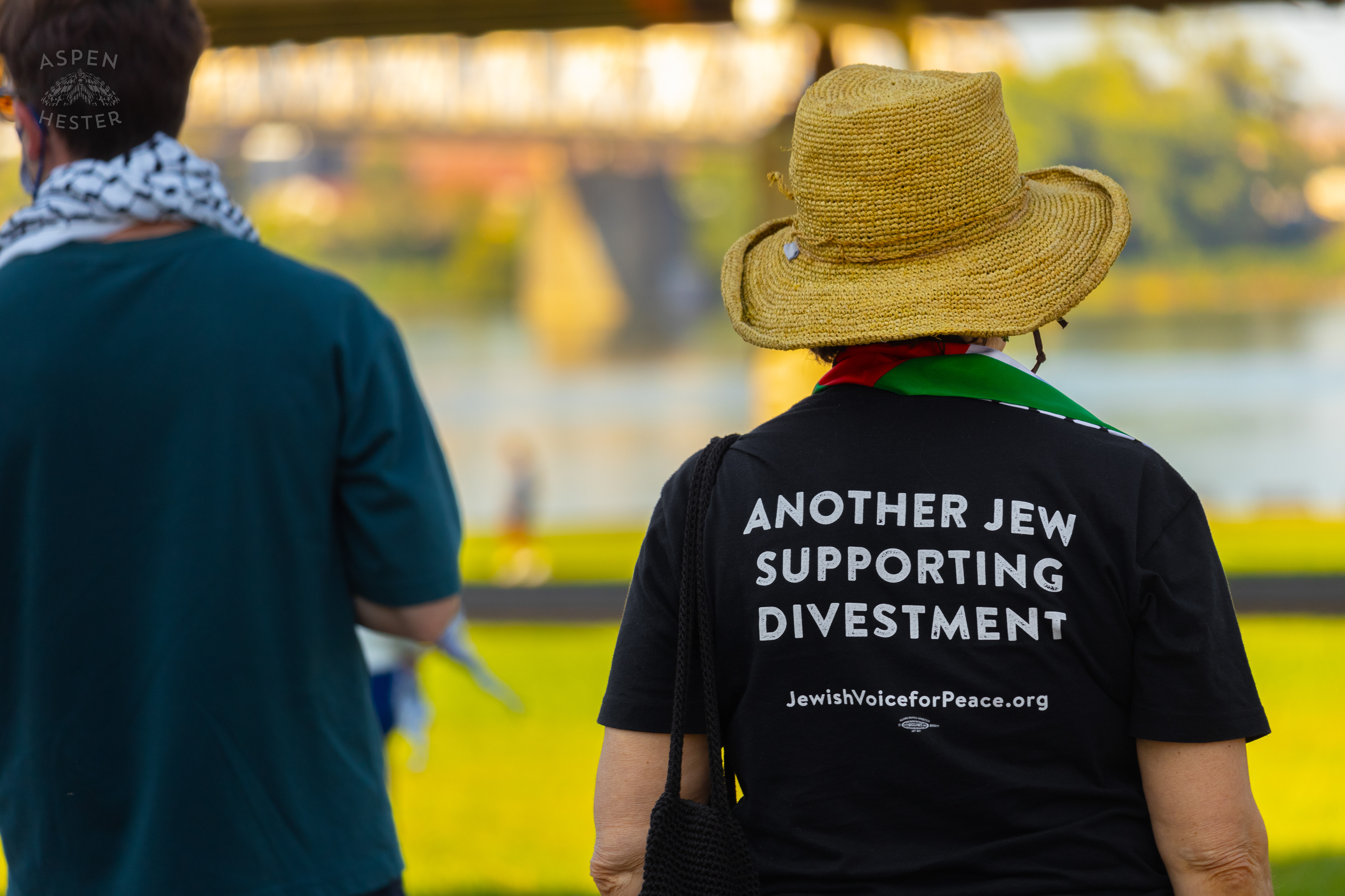 Protesters Demand Peace and Divestment During Lousiville’s One Year of Gaza Genocide Rally. October 5th, 2024/Aspen Hester 