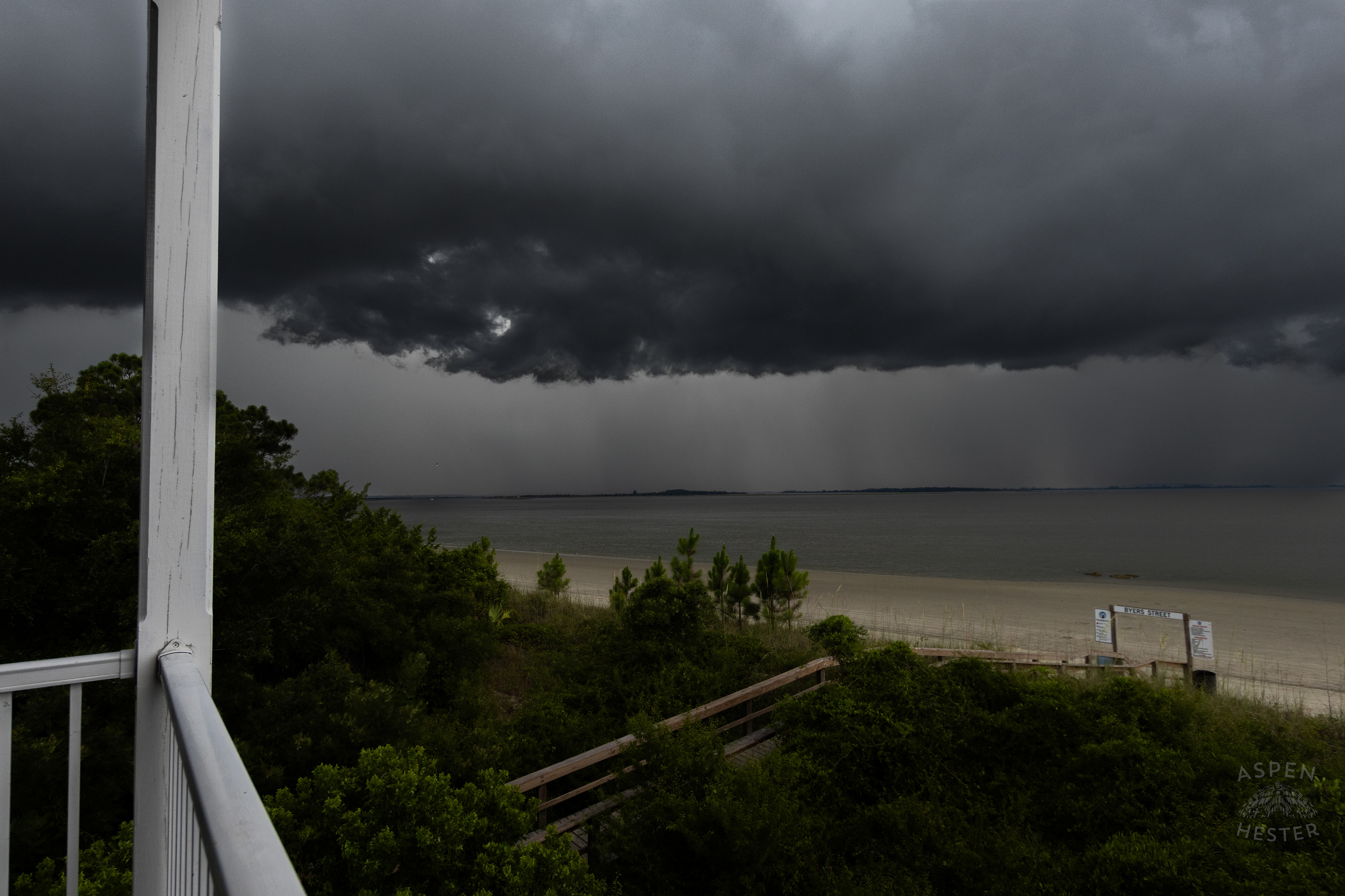 A Thunderstorm Rolls Over Tybee Island Georgia. June 27th, 2024/Aspen Hester