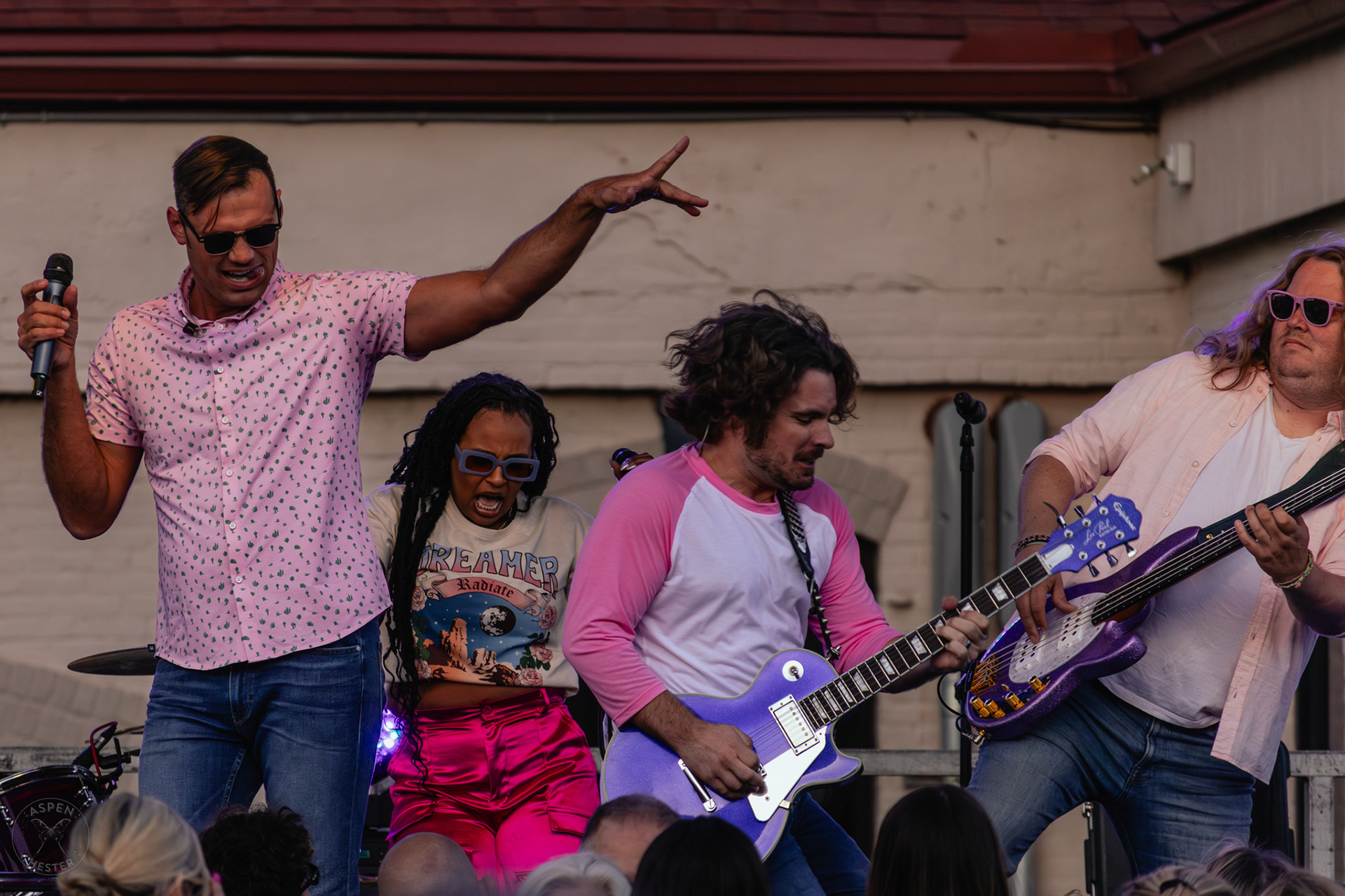 The Juicebox Heroes' Dan Farmer, Peyton Conners, Kyle Reagan, and Josh Inzer Performing At Clarksville 'Good Times' Summer Concert Series. May 11th, 2024/Aspen Hester