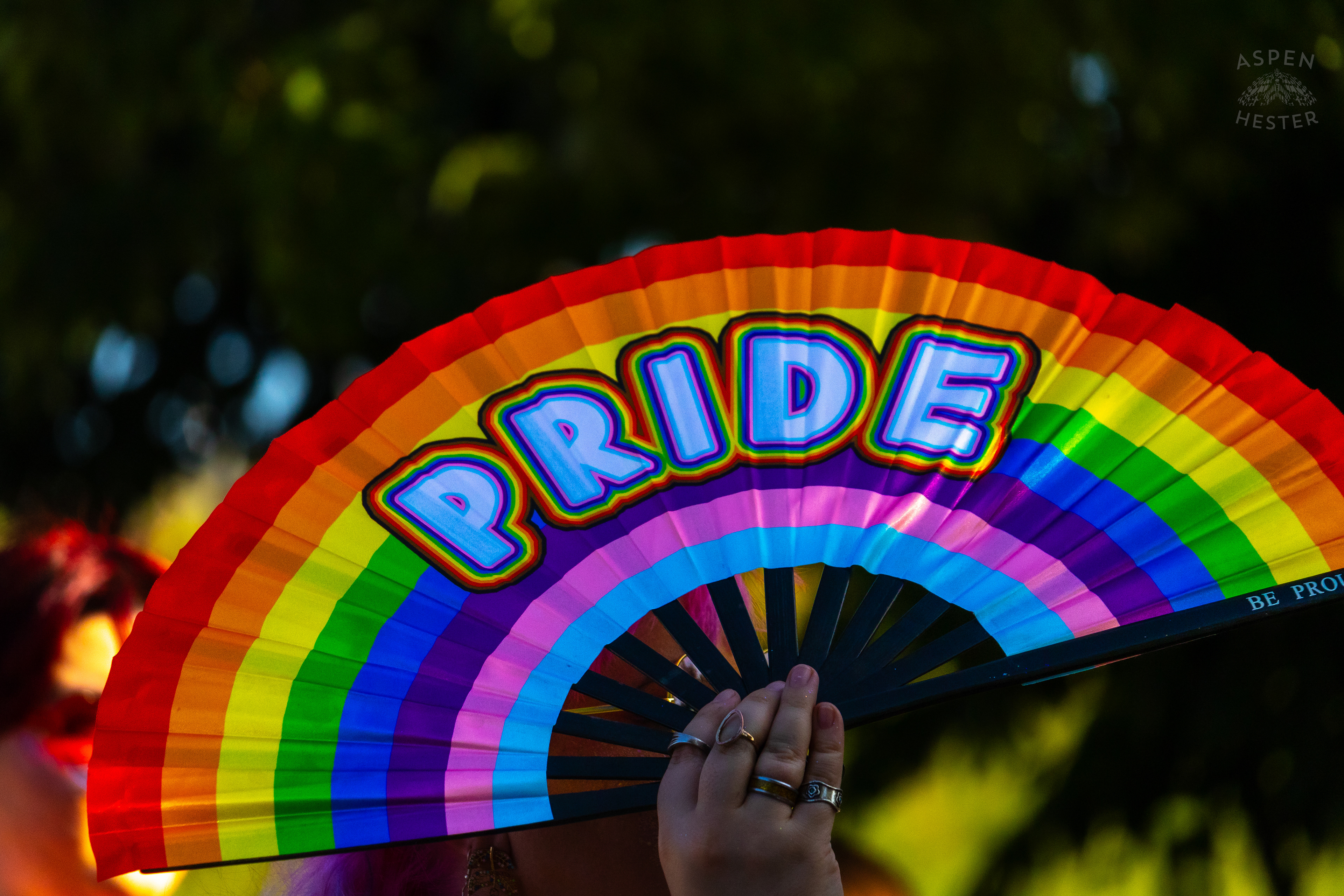 Pride Fan Displayed at The Kentuckiana Pride Festival. June 15th, 2024/Aspen Hester
