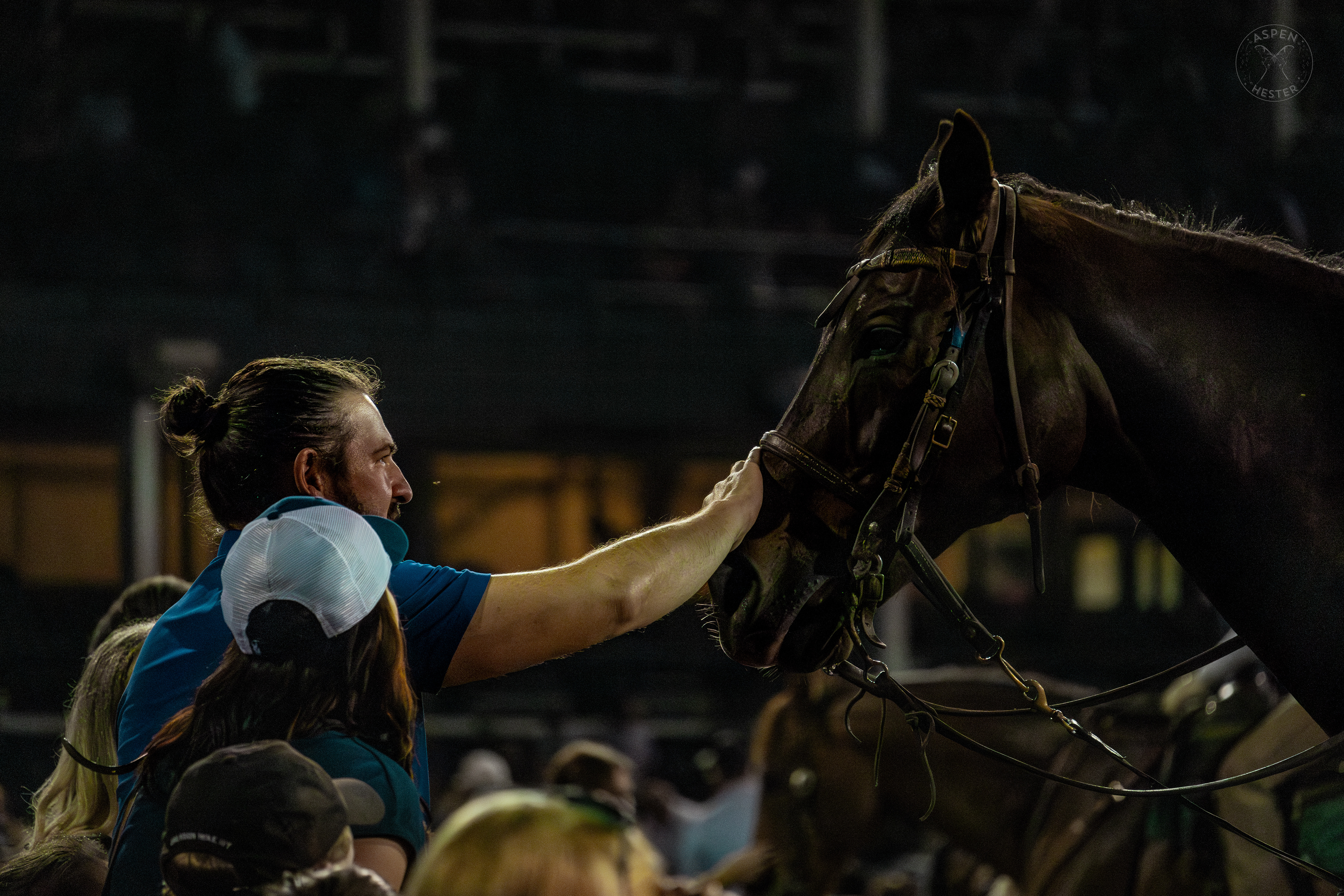 Churchill Down Riders Allow Fans to Pet Their Horses at Downs After Dark. May 18th, 2024/Aspen Hester