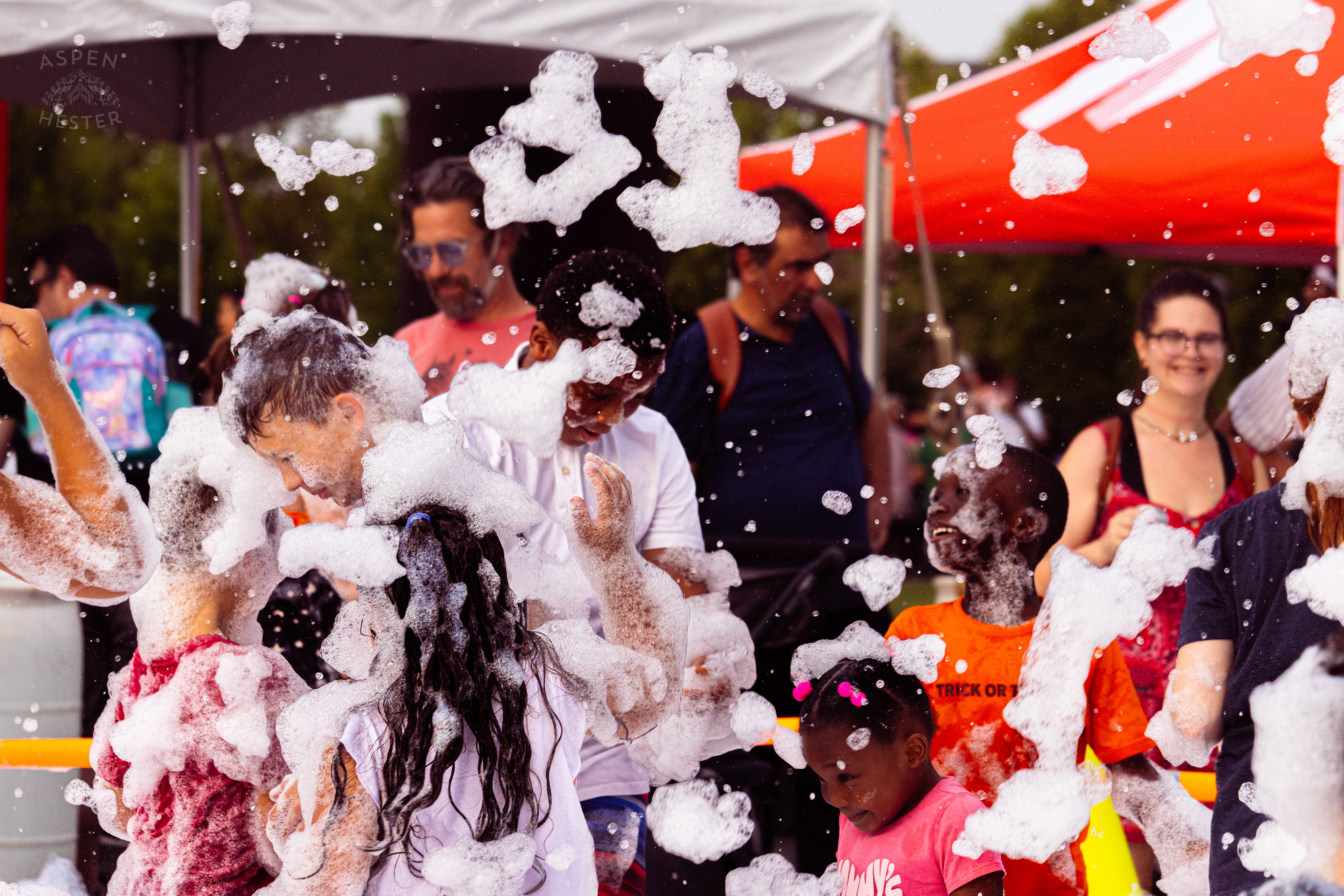 Kids Playing in the Bubble Party at Waterfront Park Fourth of July. July 4th, 2024/Aspen Hester