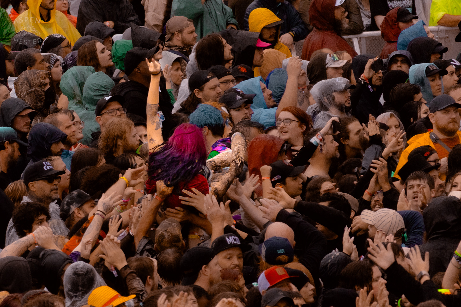 Crowd Surfer During Sleeping with Sirens Set at Louder than Life’s Saturday Shows. September 28th, 2024/Aspen Hester 