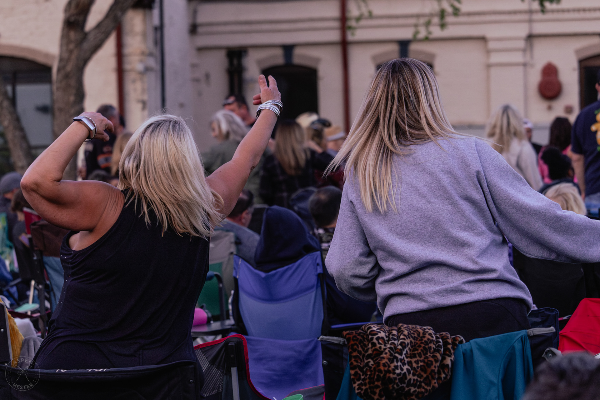 Fans Dancing to The Juicebox Heroes At Clarksville 'Good Times' Summer Concert Series. May 11th, 2024/Aspen Hester