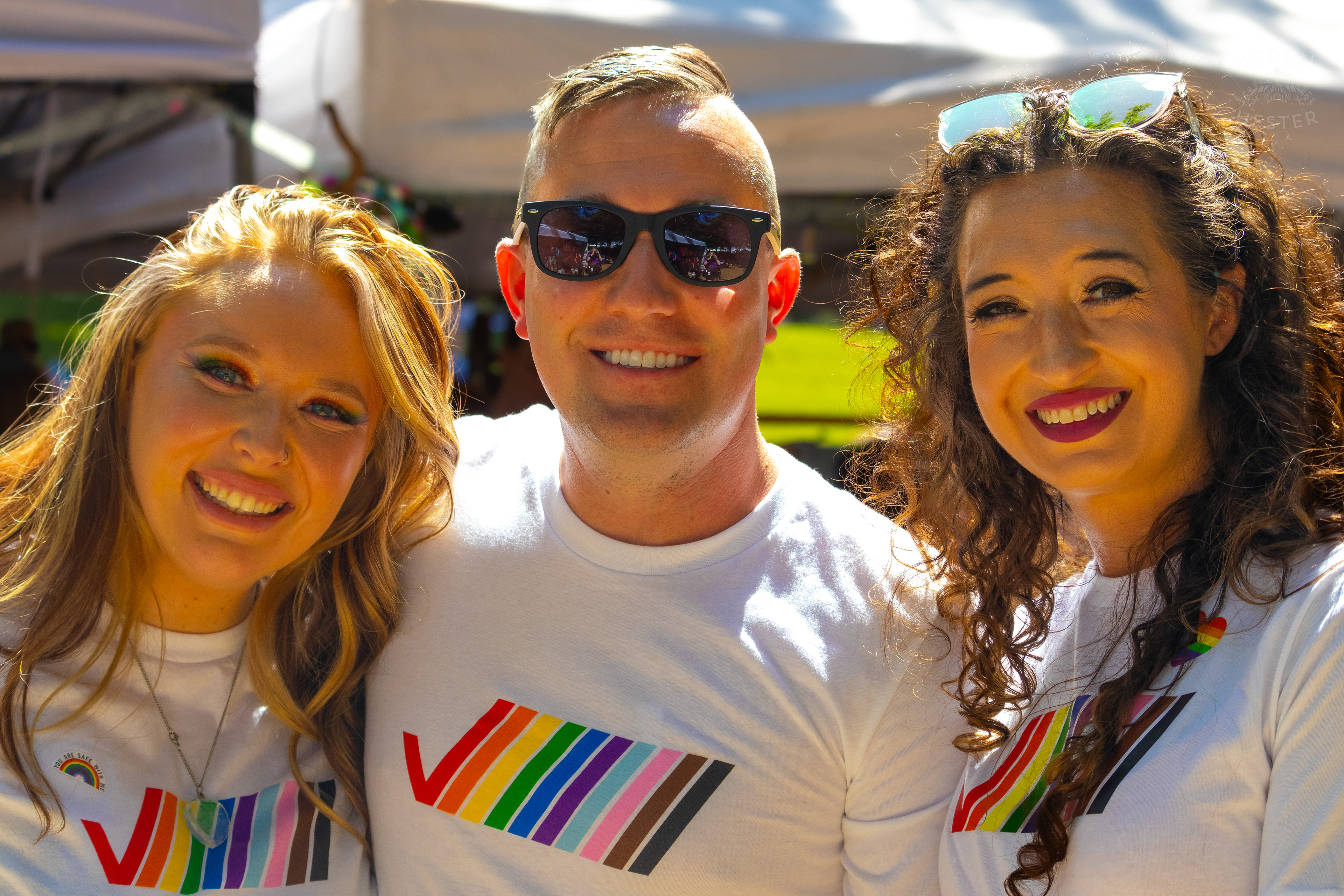 Three Friends at The Kentuckiana Pride Festival. June 15th, 2024/Aspen Hester