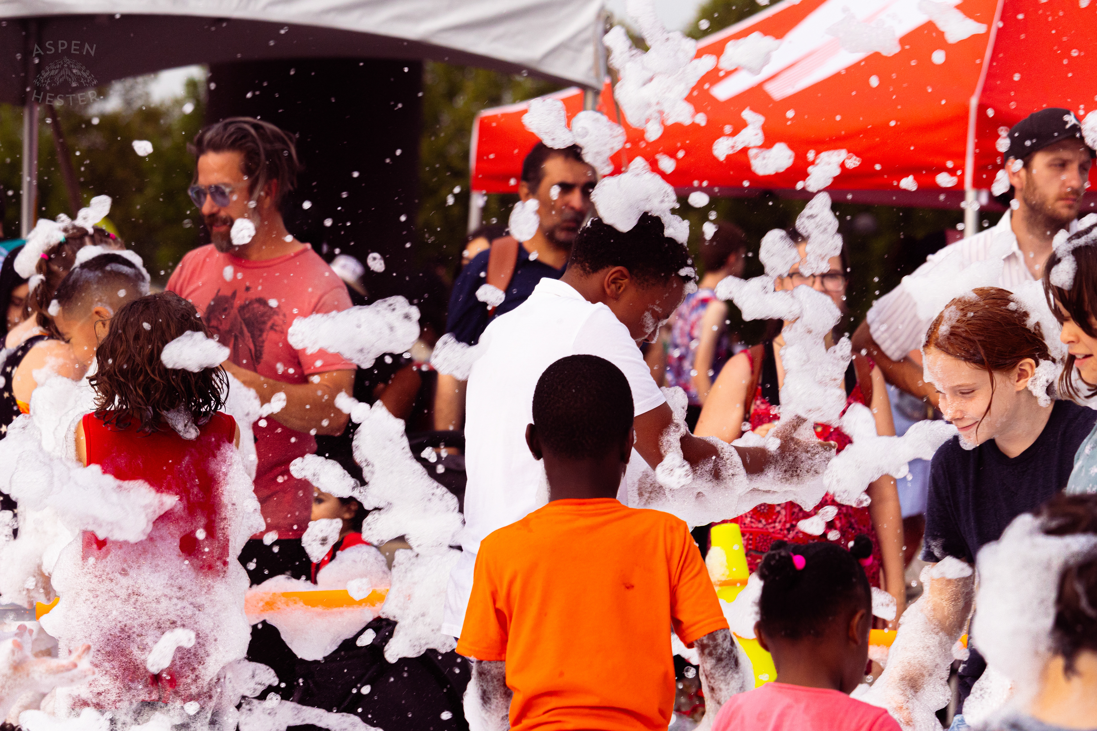 Kids Playing in the Bubble Party at Waterfront Park Fourth of July. July 4th, 2024/Aspen Hester