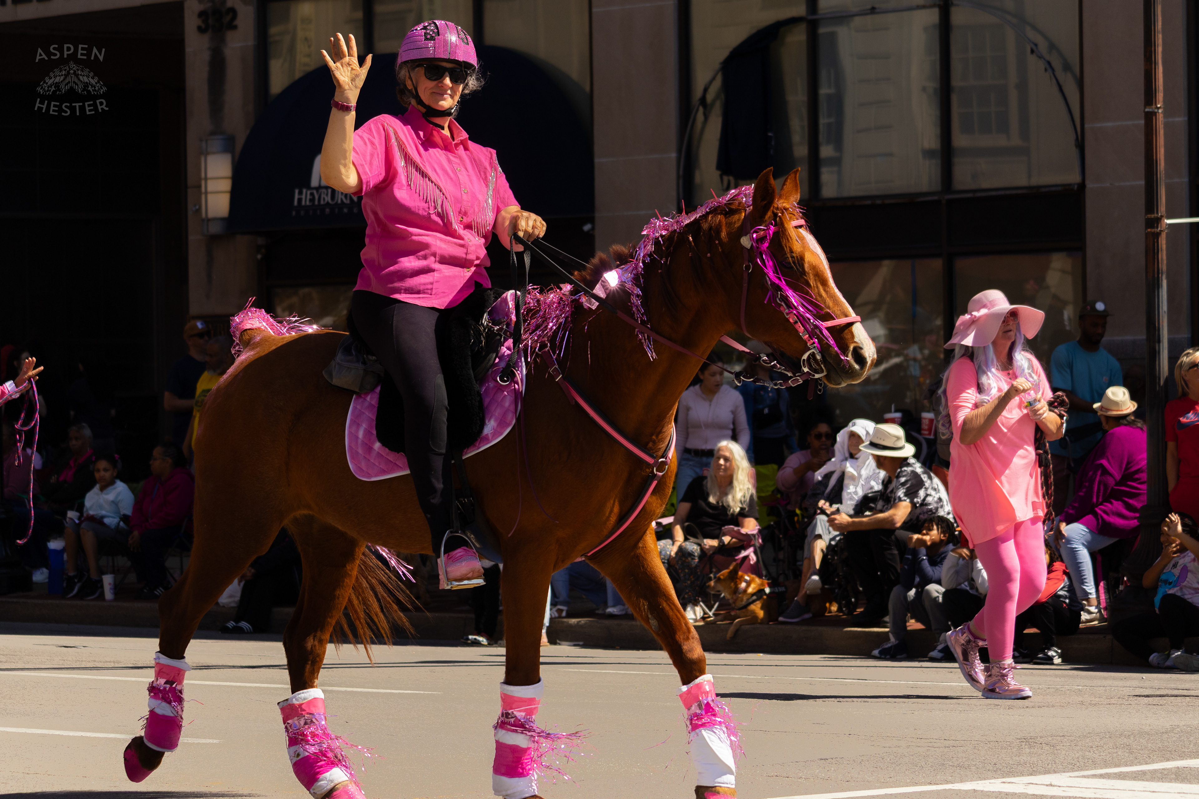 The Daniel Boone Distance Riders Trot Their Way Down West Broadway for The 70th Annual Pegasus Parade. April 27th, 2025/Aspen Hester