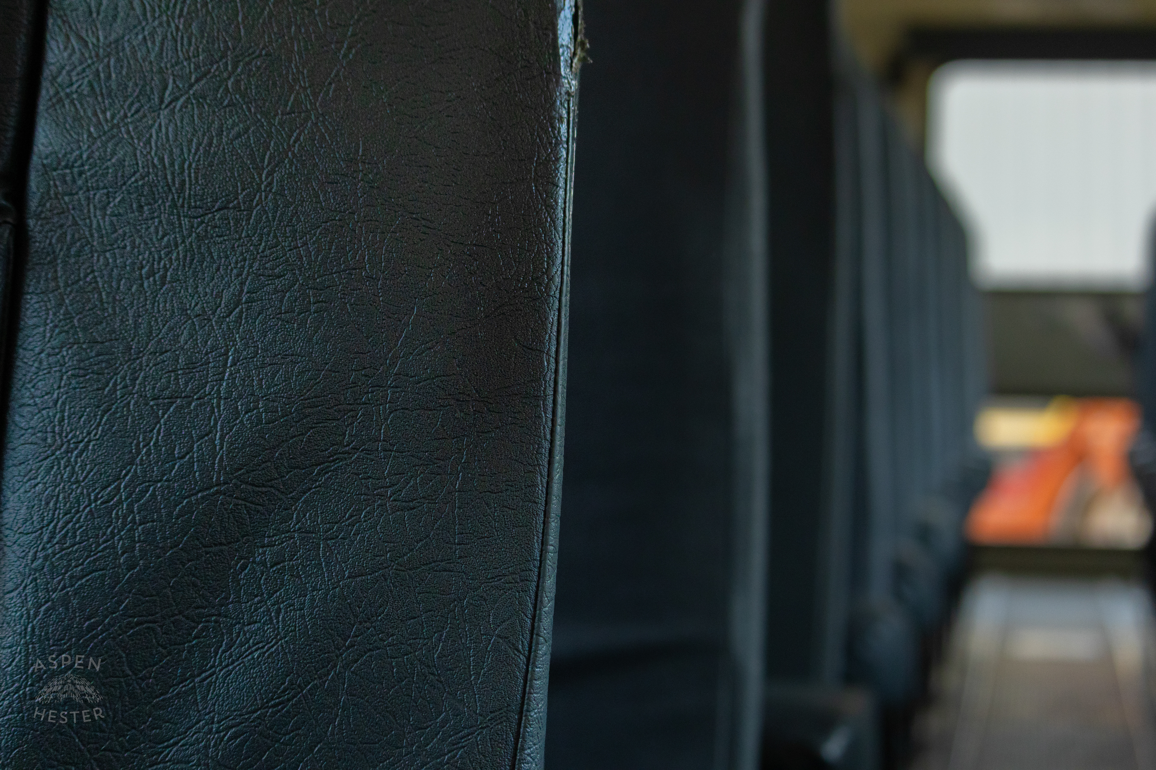 Inside of The Clarksville Community School Cooperation Bus Damaged After A Dodge Charger Crashed into it at Full Speed. August 14th, 2024/Aspen Hester