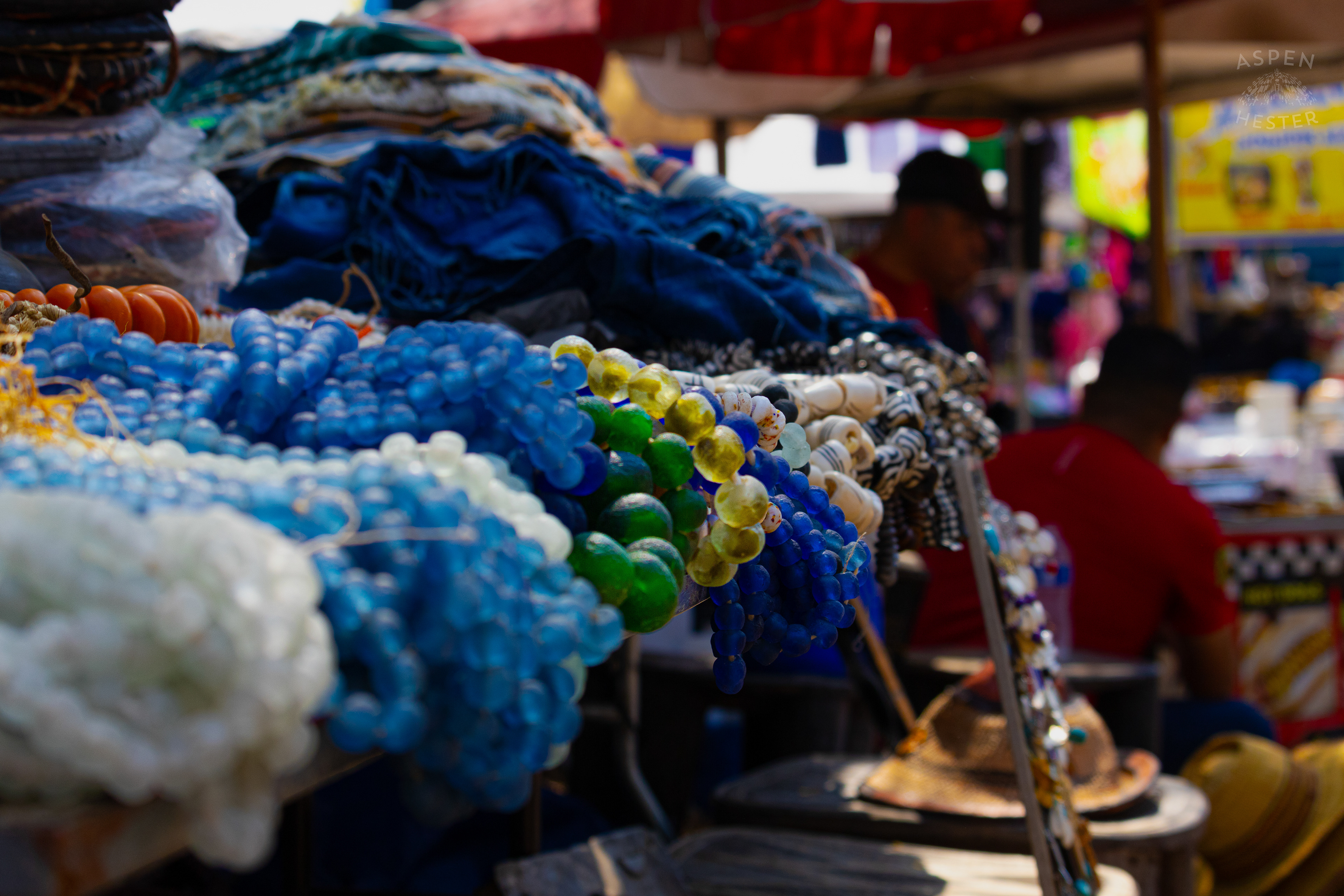 Beads Being Sold by Gafa Personalizados at Opening Day of The 22nd Annual WorldFest. August 30th, 2024. Aspen Hester
