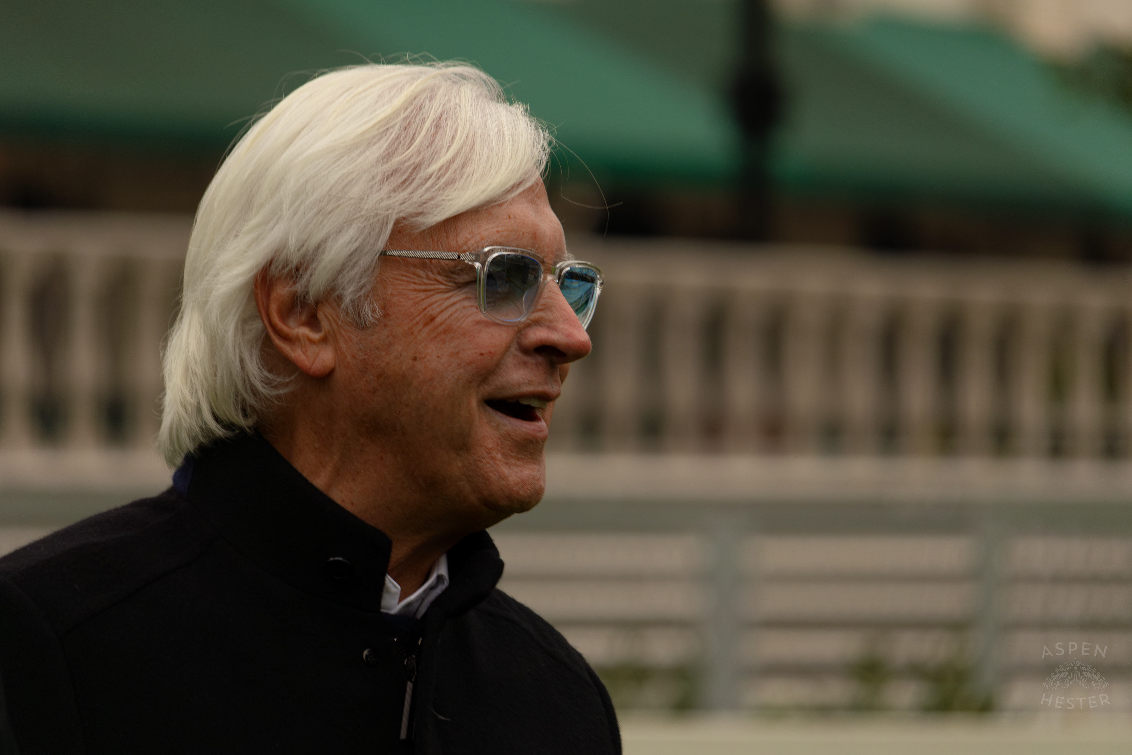 Bob Baffert In The Saddling Paddock On The Day He Returned to Churchill Downs After A 3 Year Suspension. November 27th, 2024/Aspen Hester